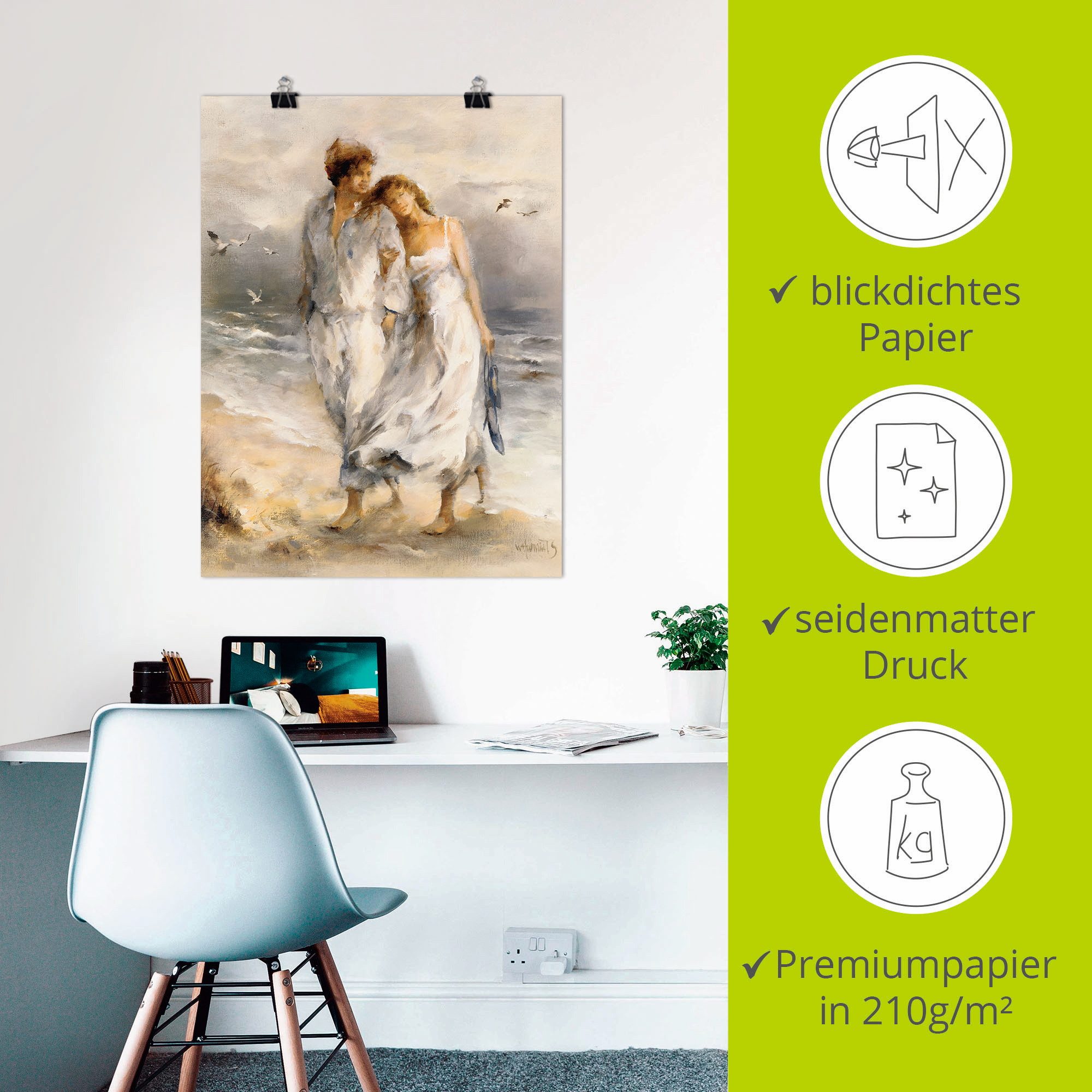 Artland Artprint Verliefd als artprint op linnen, poster, muursticker in verschillende maten