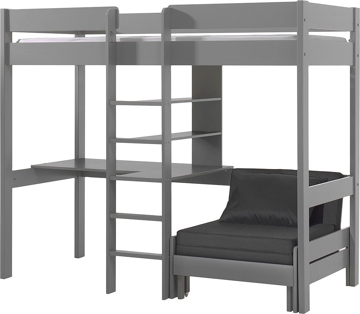 Vipack Hoogslaper PINO met stoel, schrijfblad en rek