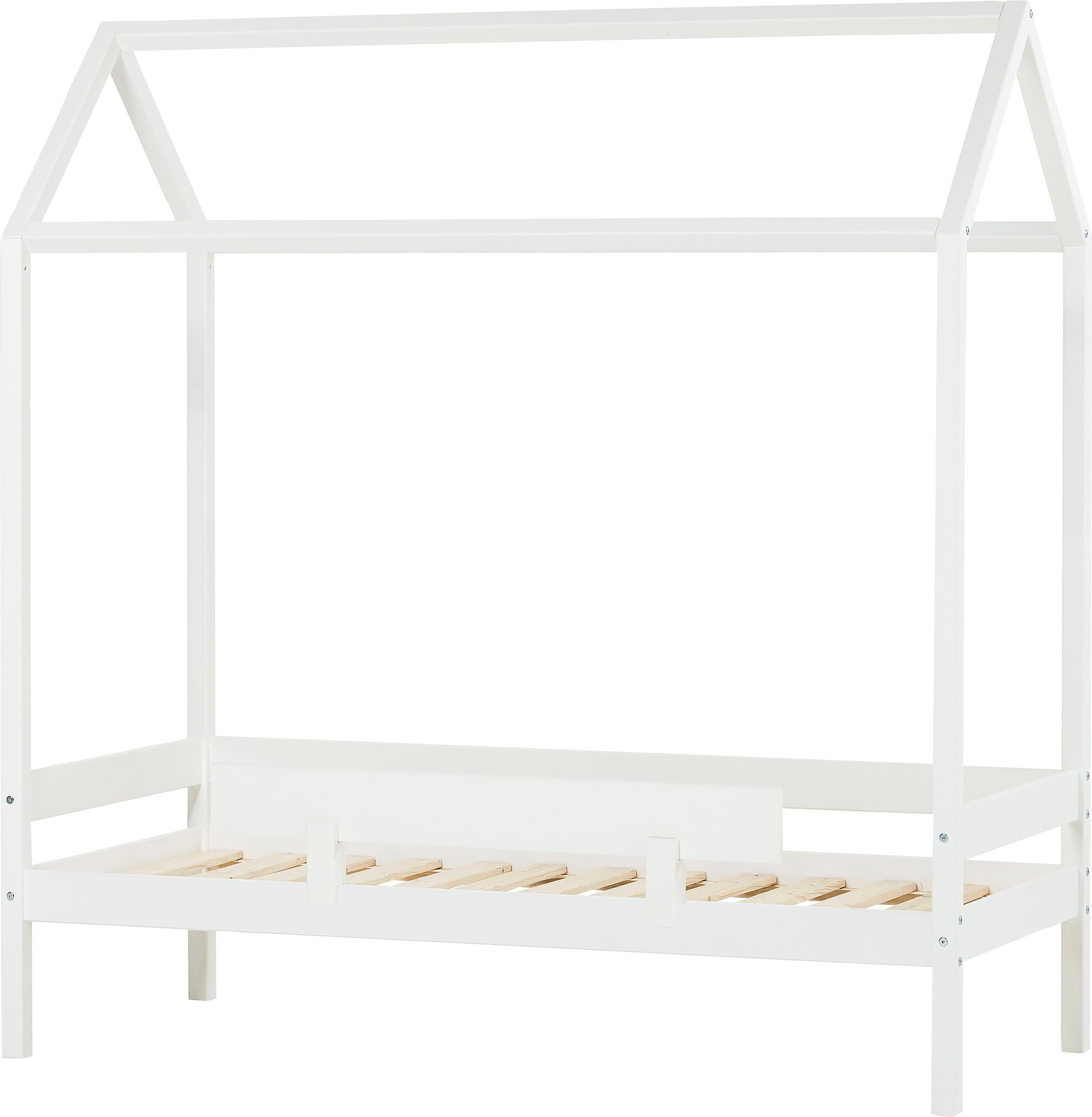 Hoppekids Kinderledikant Eco Dream Huisbed met dak optioneel met bescherming tegen valbescherming