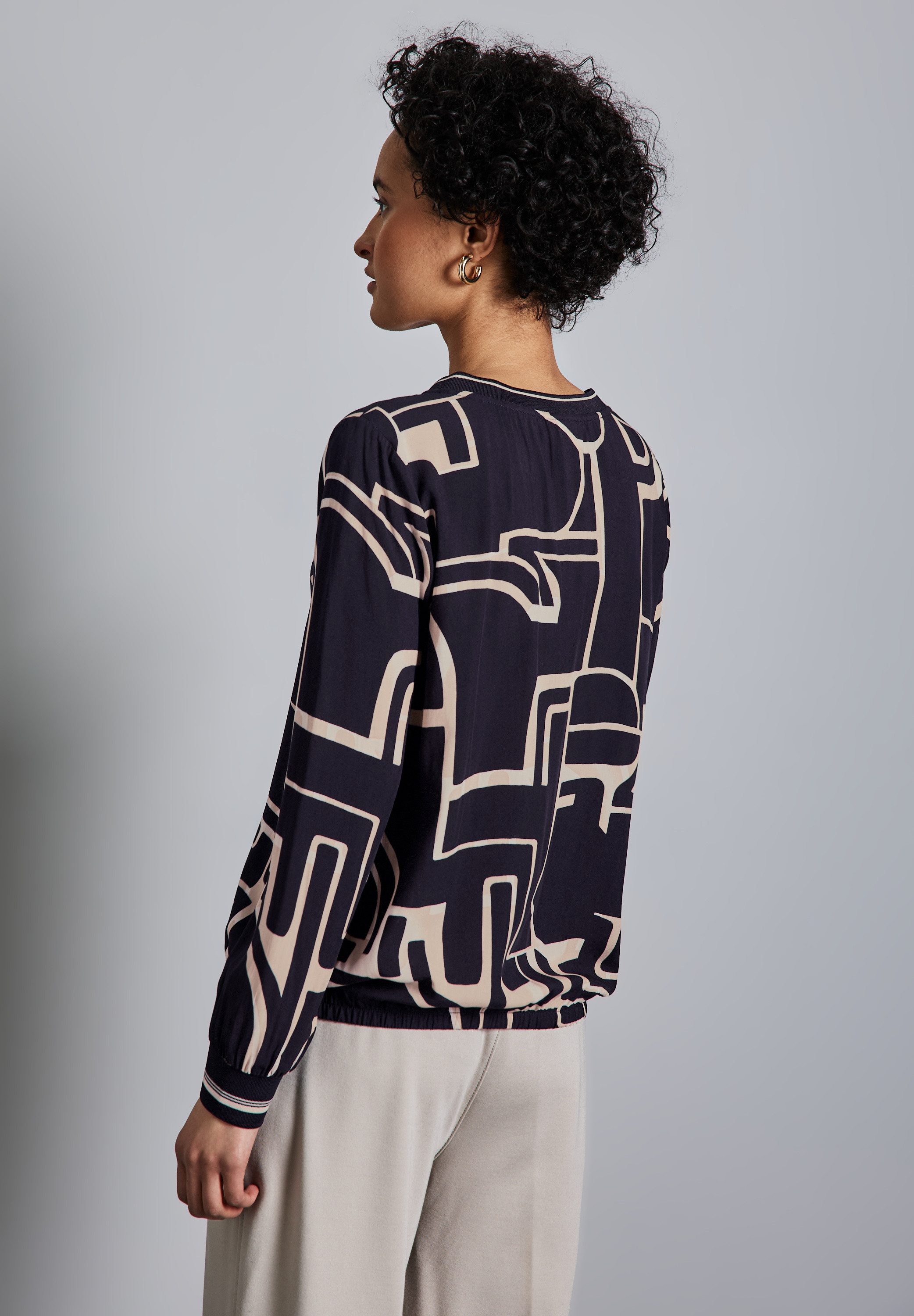 STREET ONE Blouse met lange mouwen met print all-over