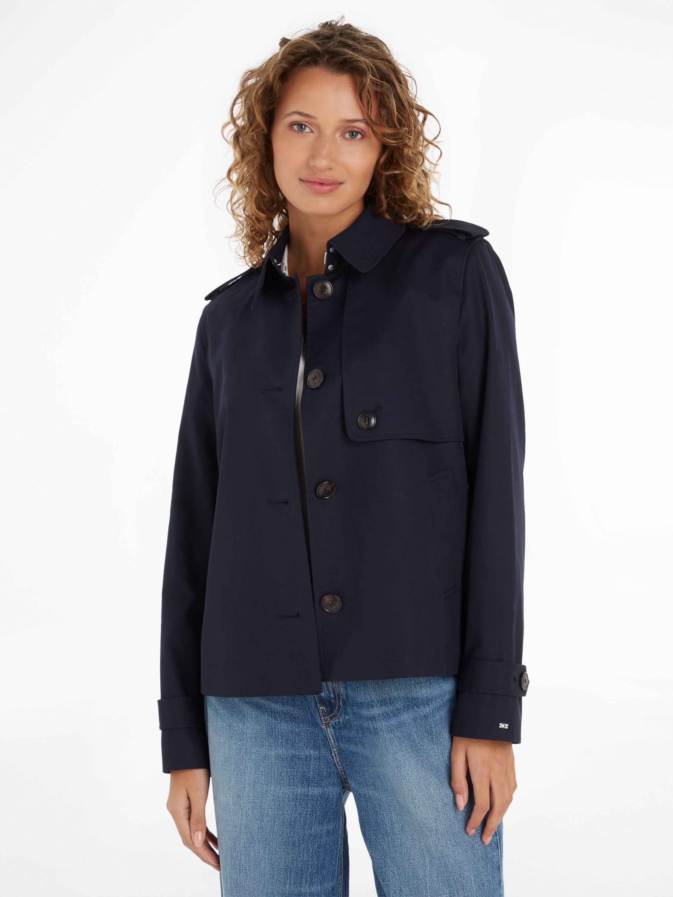 Tommy Hilfiger Kort jack COTTON SB SHORT TRENCH met typische trenchdetails