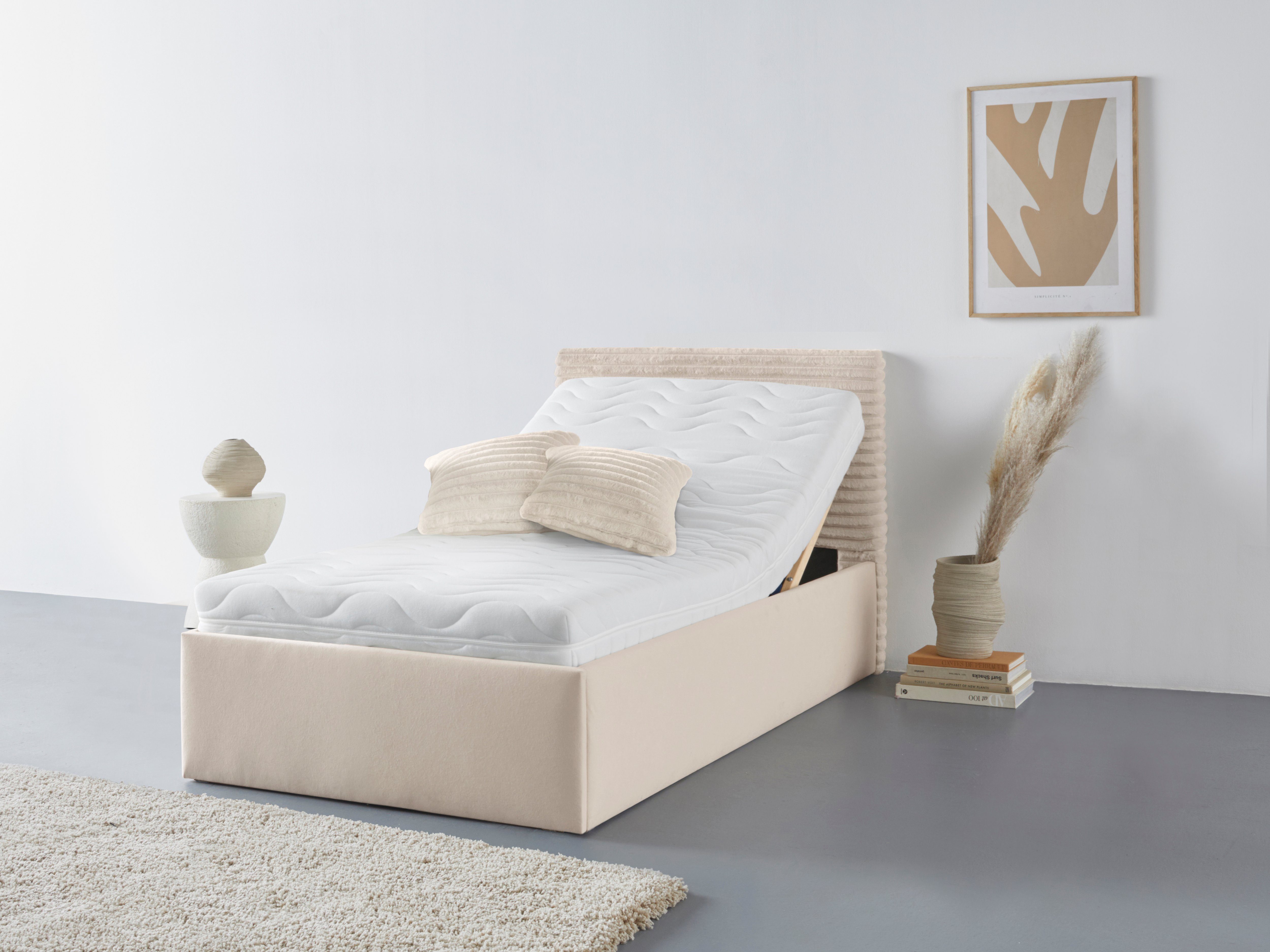 Westfalia Polsterbetten Gestoffeerd bed VITA ook verkrijgbaar met extra opbergruimte, inclusief verstelbare hoofdsteunen