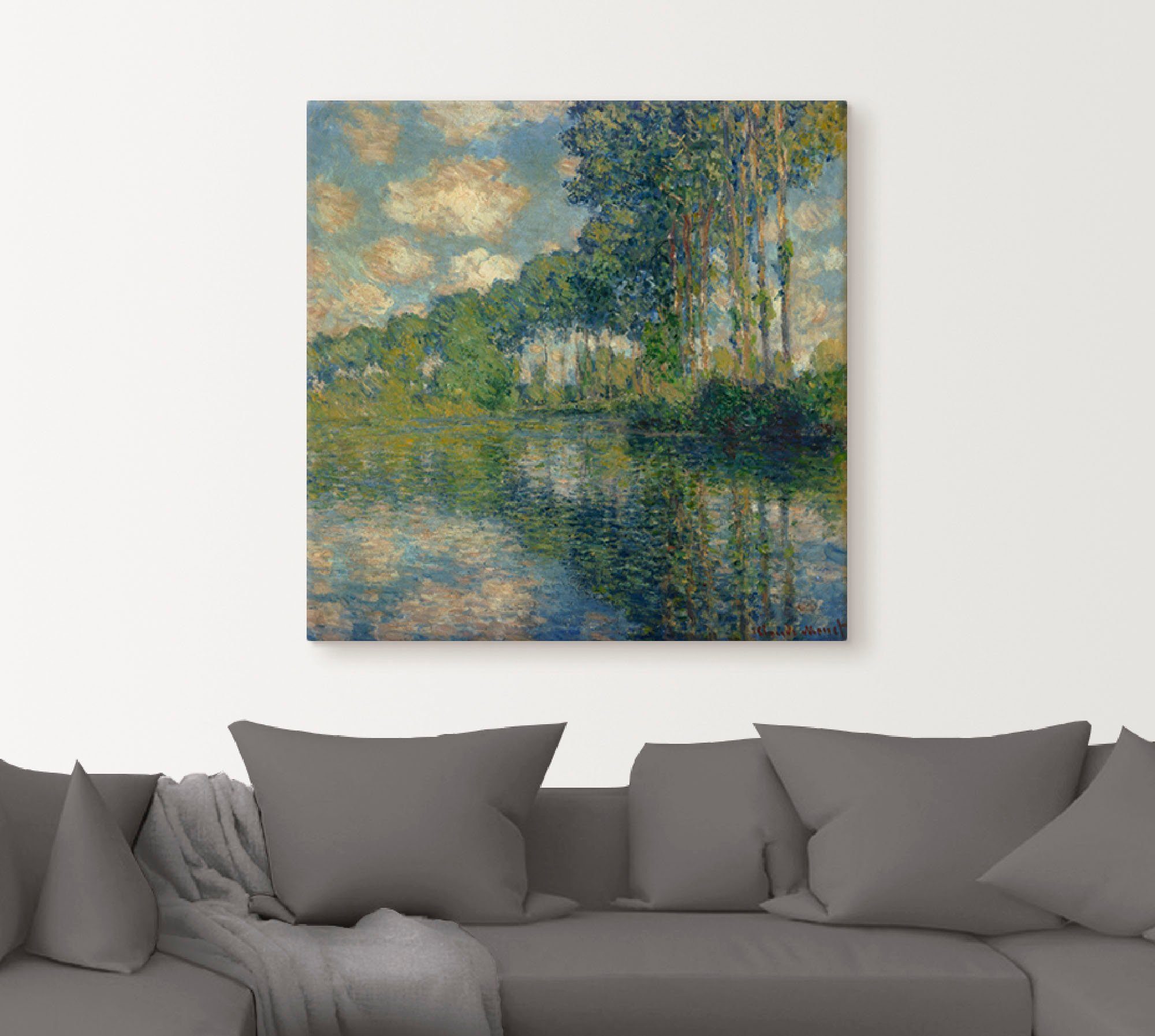 Artland Artprint op linnen Populieren bij de Epte. gespannen op een spieraam