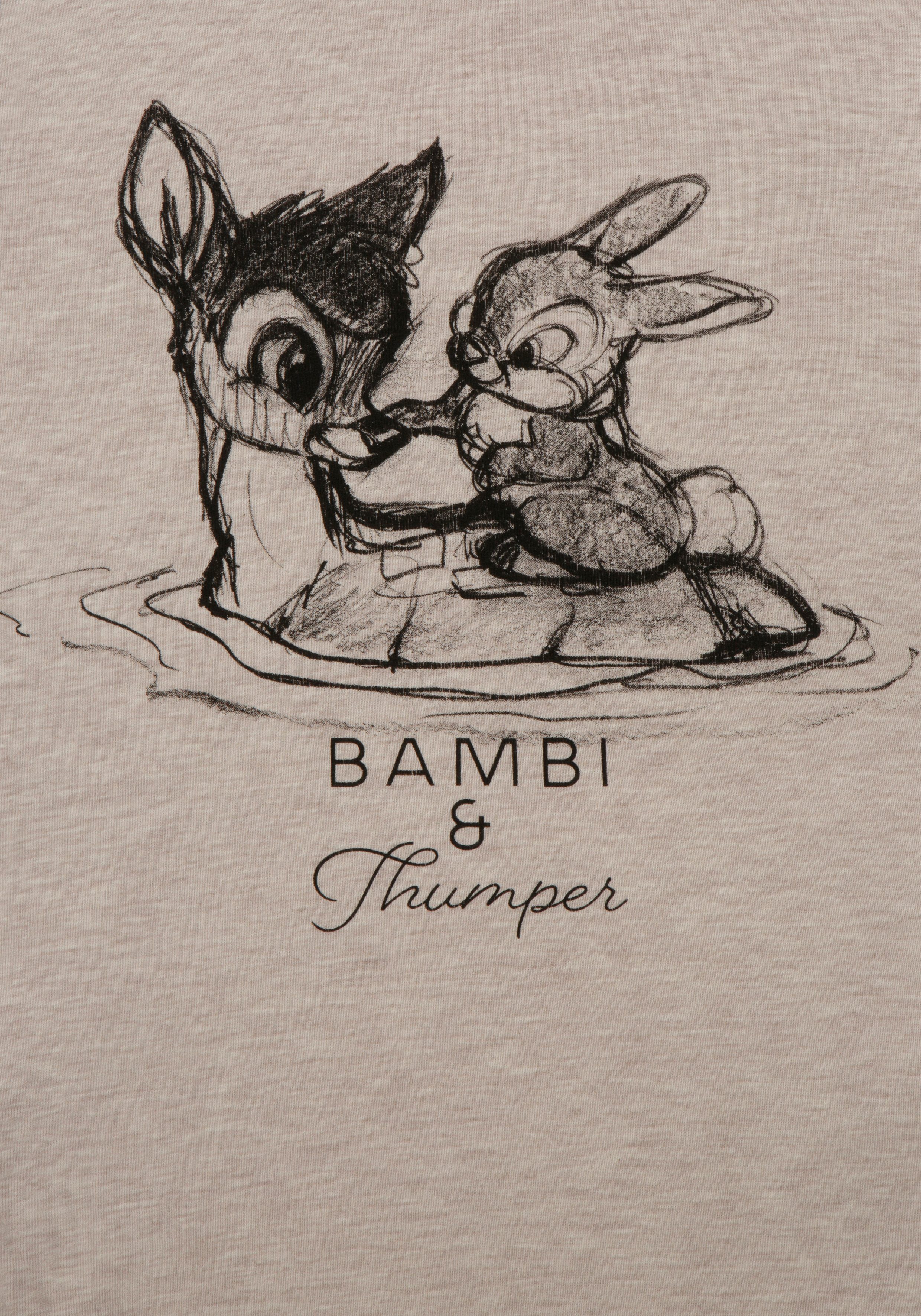 KangaROOS Shirt met lange mouwen Bambi & Stampertje Lange mouwen, zeer figuurvolgend, effen, ronde hals