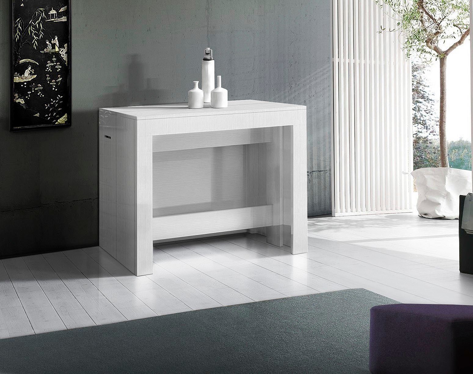 INOSIGN Eettafel Praktika, keukentafel, salontafel, eettafel met uittrekfunctie, uittrekbaar van 50 cm naar 300 cm eettafels beige