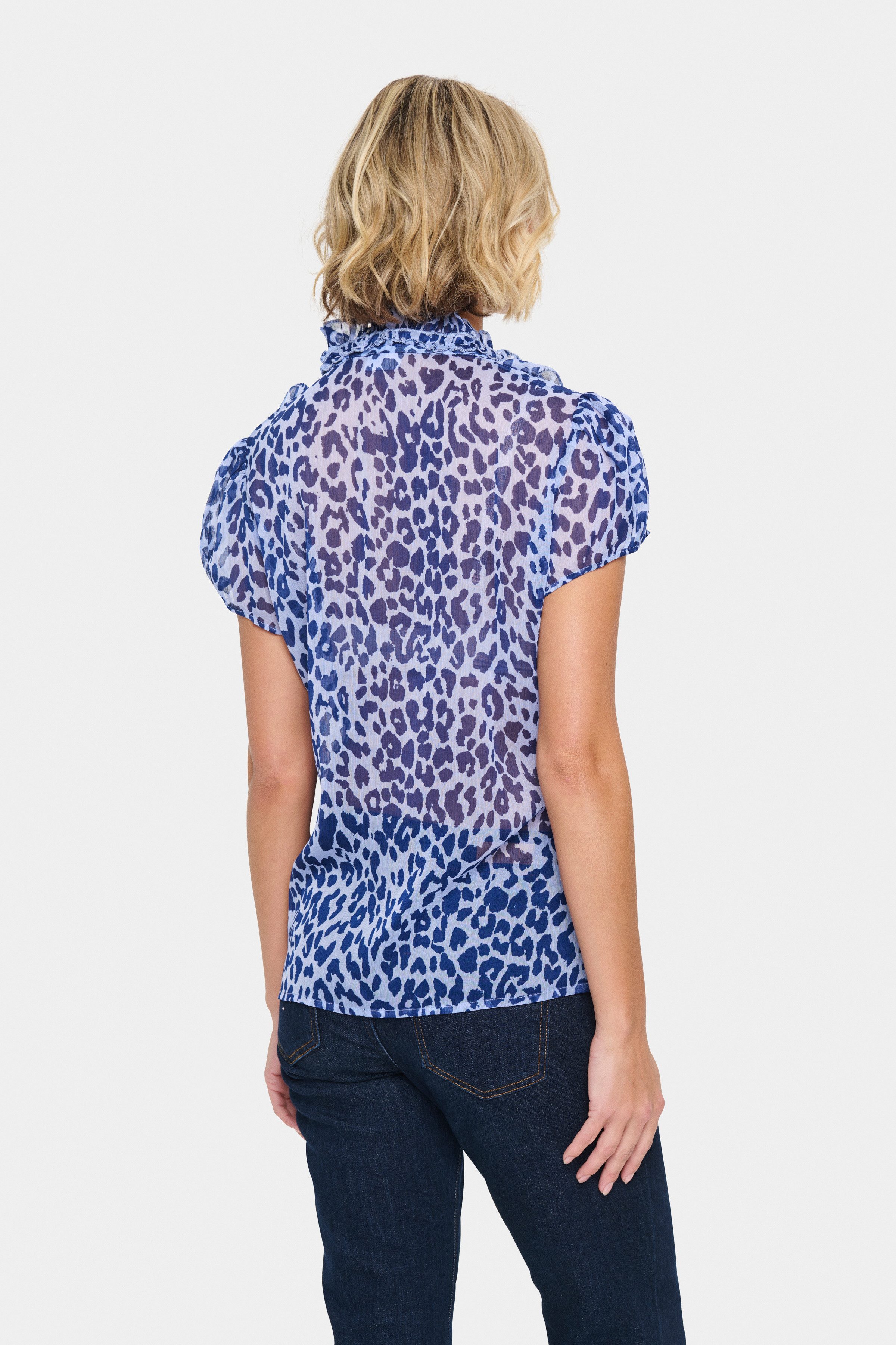 Saint Tropez Blouse met ruches LiljaSZ Crinkle SS Shirt