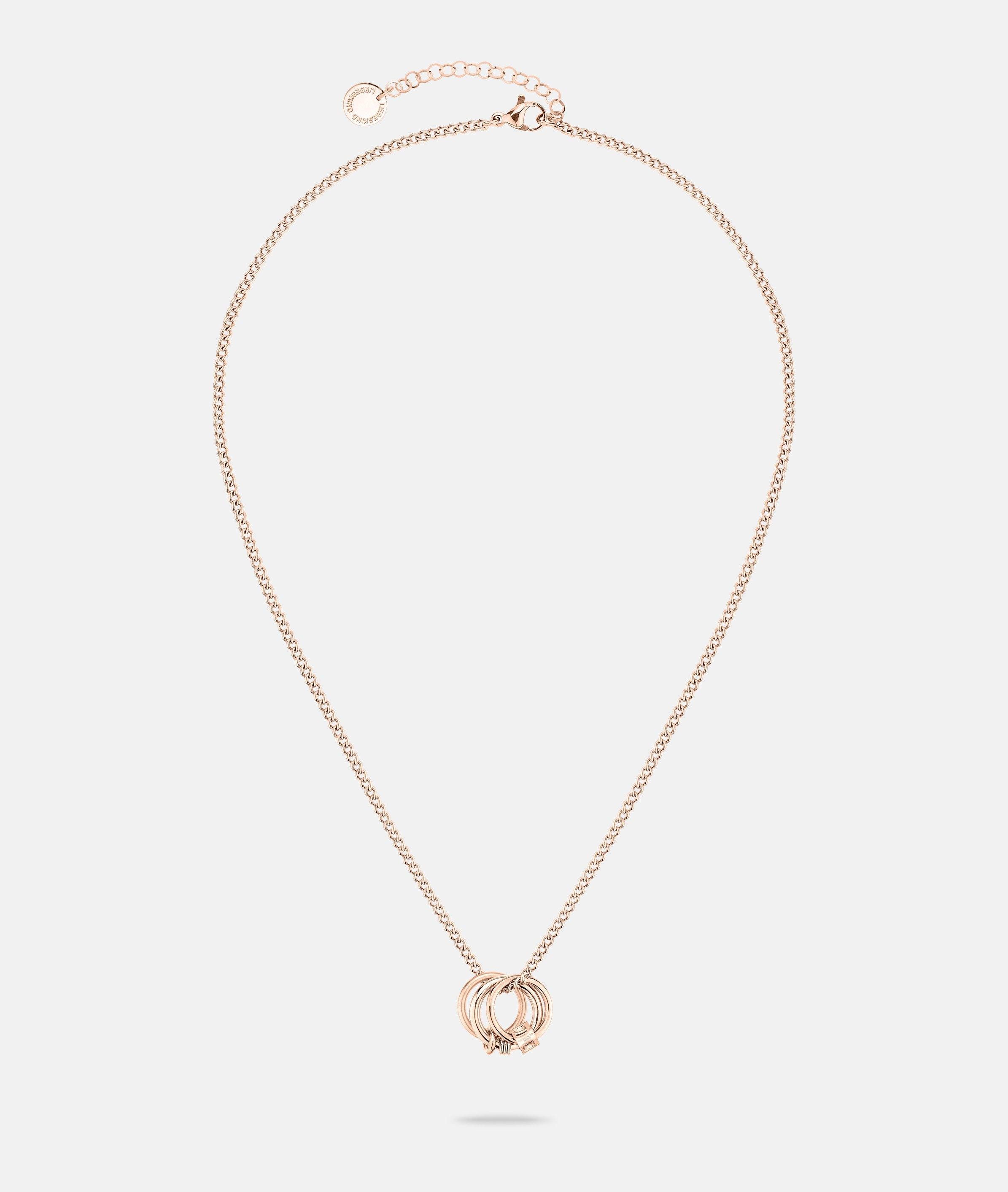 Liebeskind Berlin Ketting met hanger Sieraden cadeau roestvrijstalen halsketting The D-Link Mini