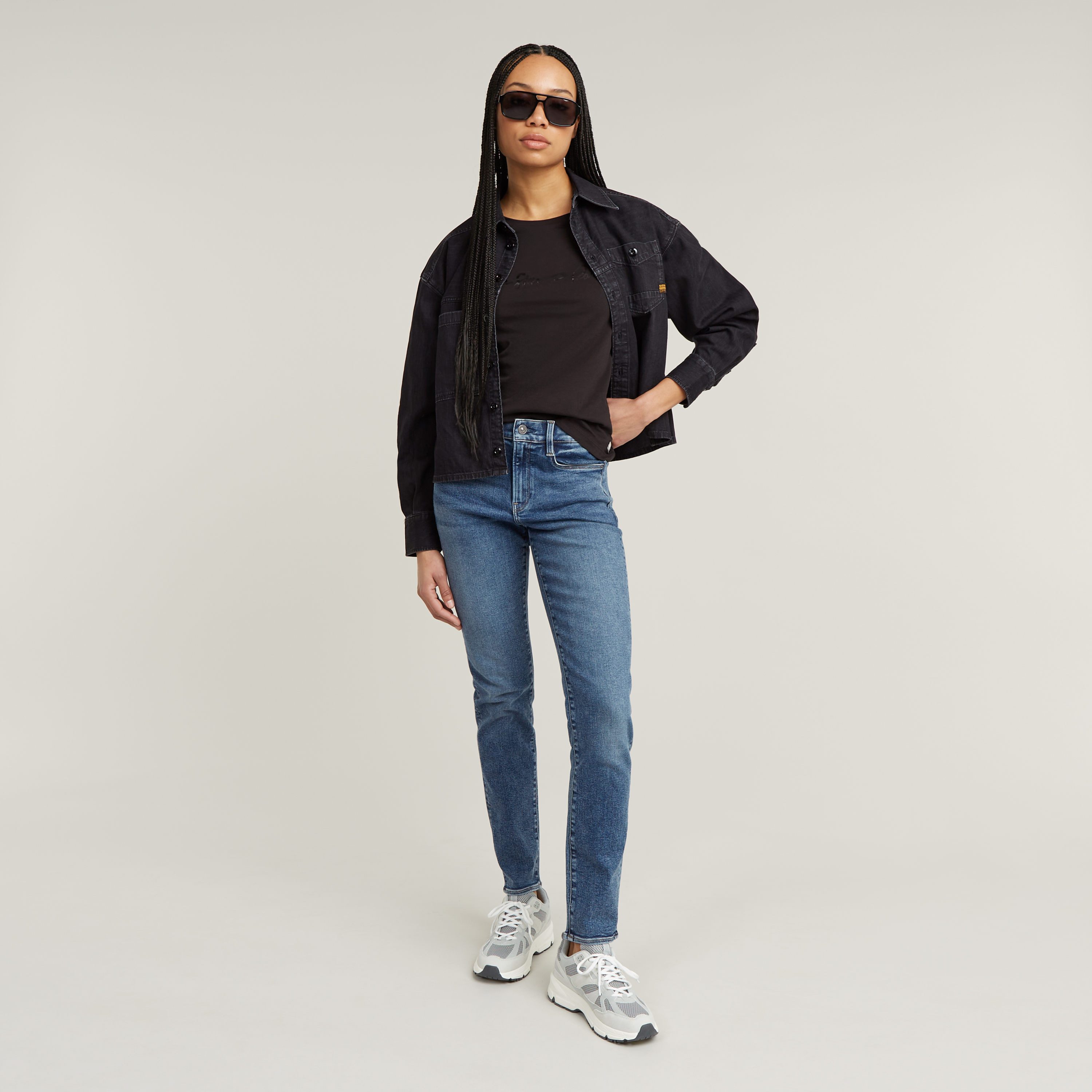 G-Star RAW T-shirt G-Script Shiny R met ton-in-ton opdruk