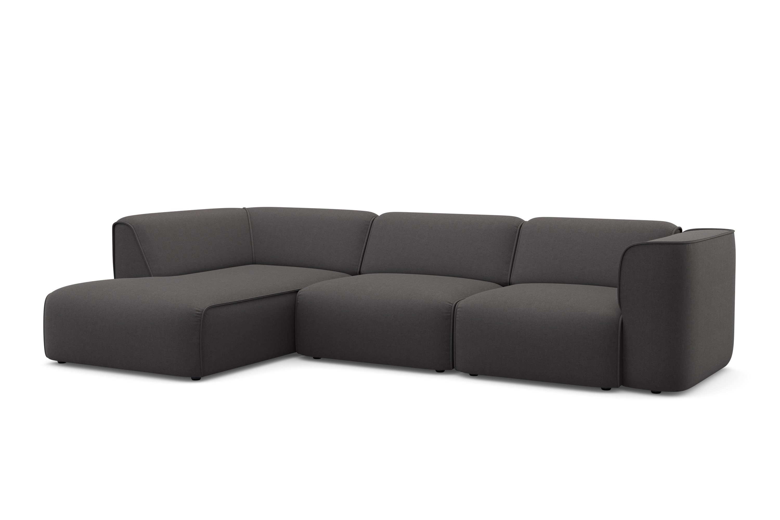 RAUM.ID Hoekbank Merid L-vorm, altijd uitbreidbaar met modules, B/D/H: 295/162/70 cm