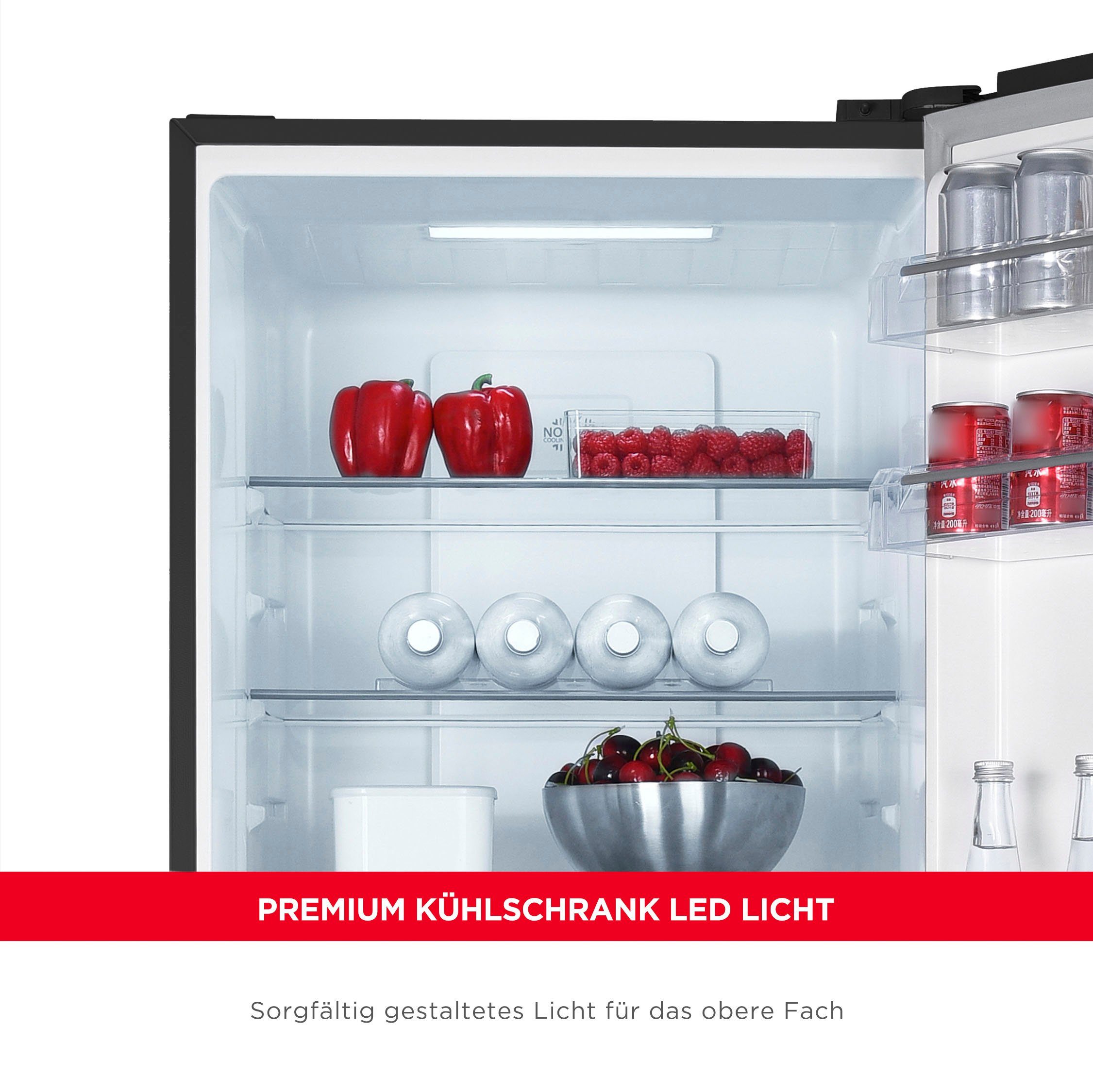 Hanseatic Koel-vriescombinatie HKGK19560CNFDI Snelle vriesfunctie, Eco-modus, NoFrost, Display, Deuralarm