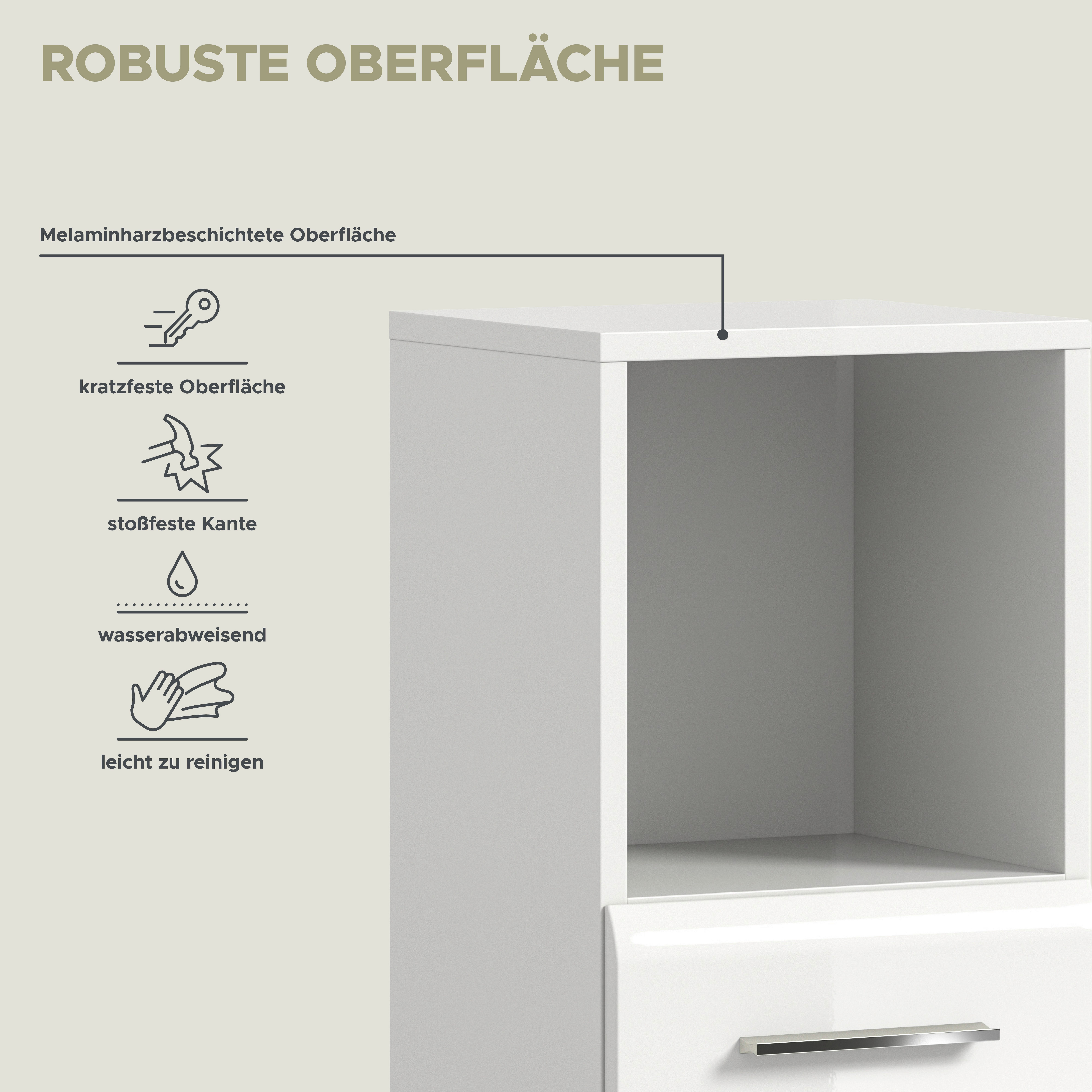 INOSIGN Halfhoge kast FLORENZ, TOPSELLER!, Hoogte 110 cm, 1 deur, 2 legplanken, 1 open vak
