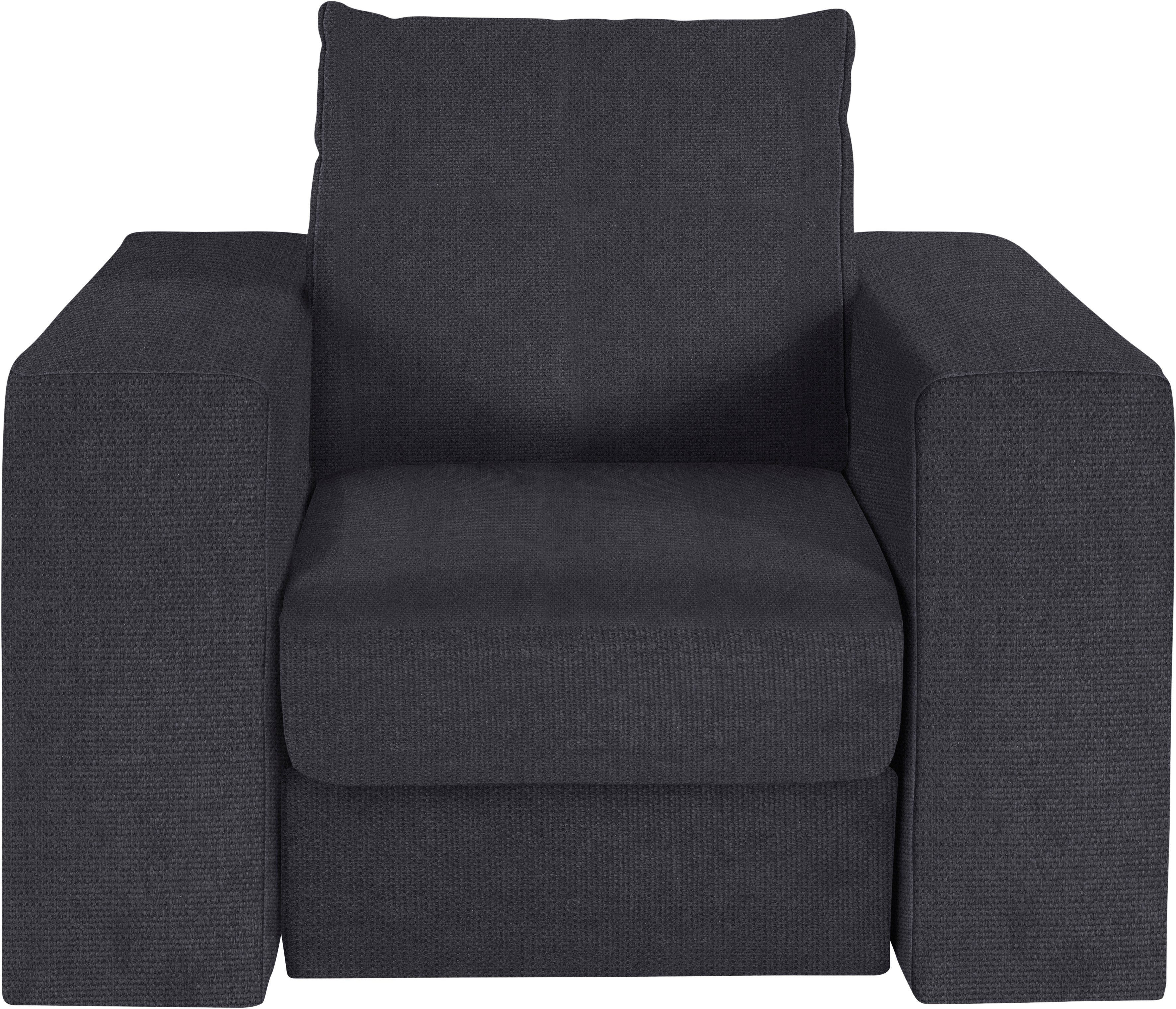 LOOKS BY WOLFGANG JOOP Fauteuil Looksv Aan te passen fauteuil: fauteuil wordt fauteuil met hocker
