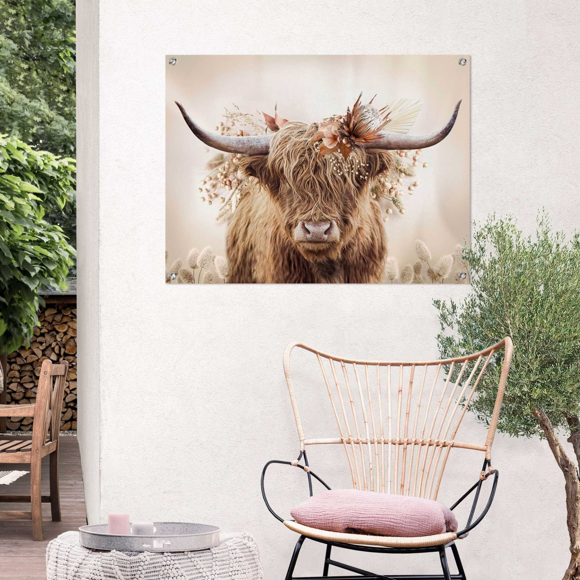 Reinders! Poster Highlander in bloemen Outdoor voor tuin of balkon