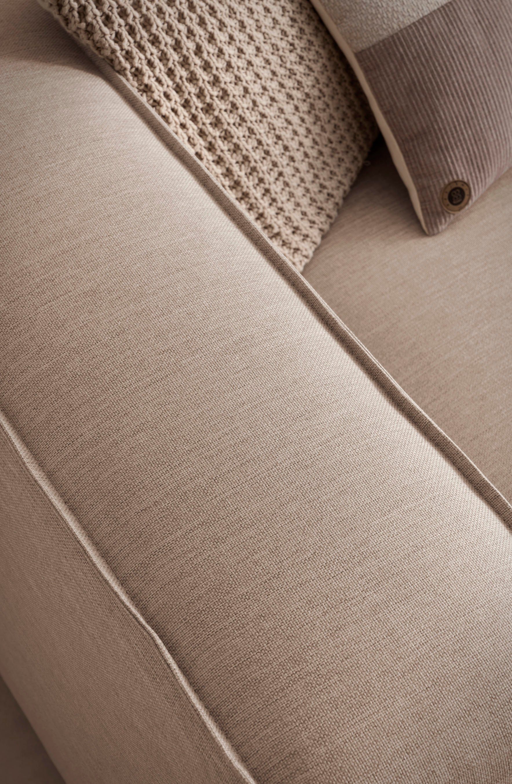 LeGer Home by Lena Gercke Hoekbank PIARA XXL, L-vorm met slaapfunctie, Big-sofa in cord of linnenlook Hocker verstelbaar tot slaapbank (krokodillenverbinder), diepe zitting