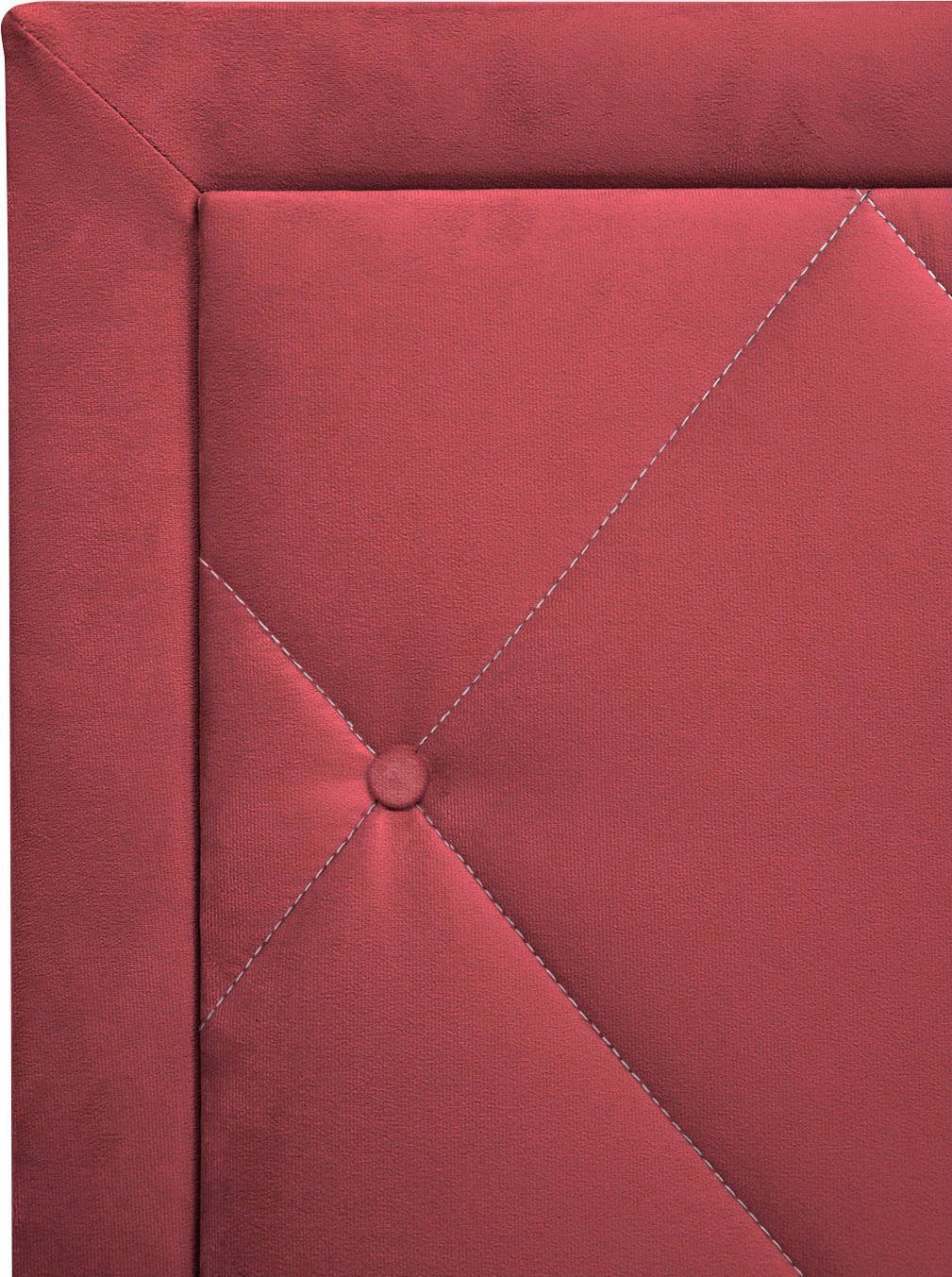 Leonique Boxspring Alfie, bestseller! Inclusief bedlade & topper Optioneel met knoopstiksels of strassstenen, H2, H3 en H4 verkrijgbaar