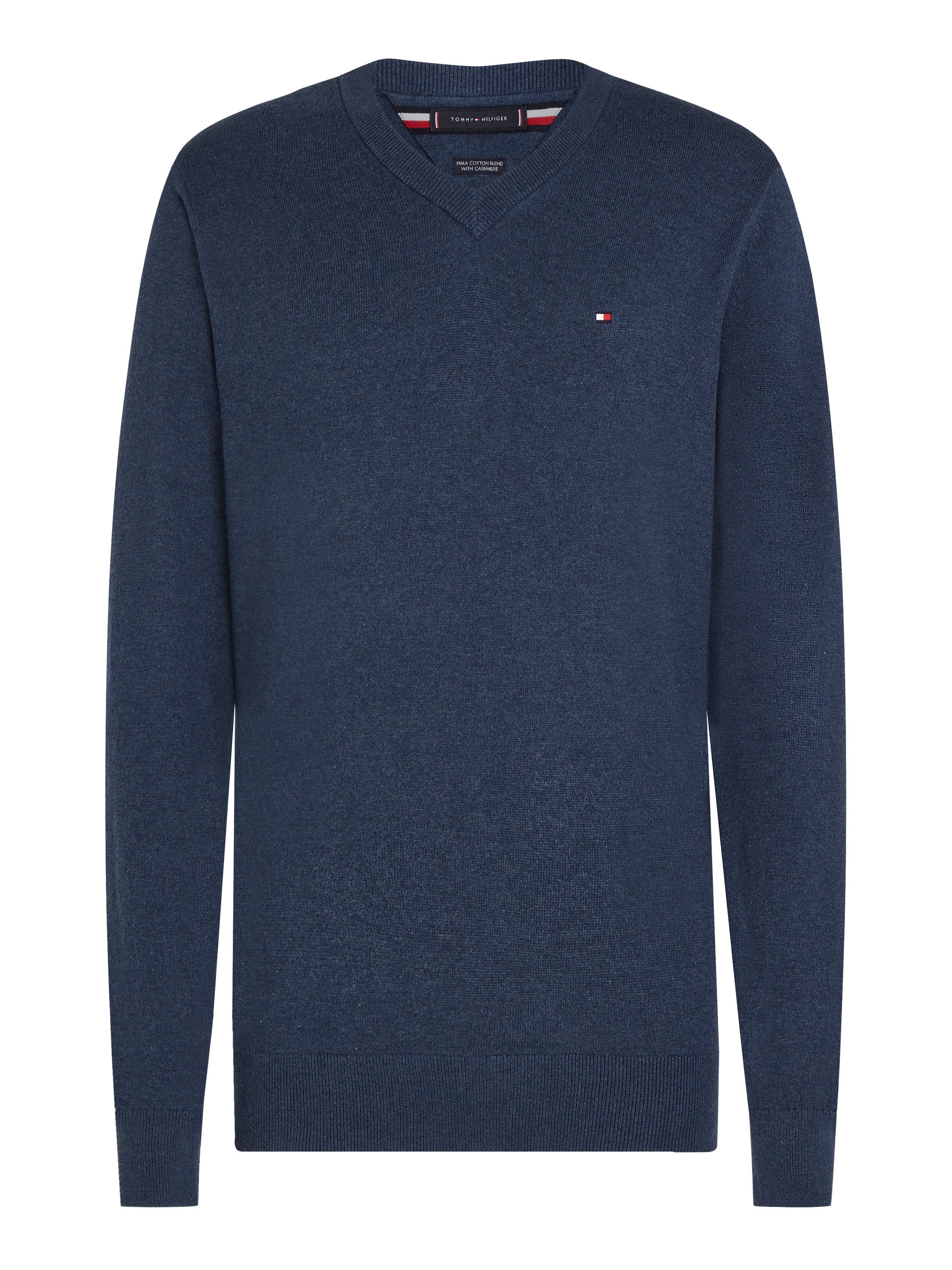 Tommy Hilfiger Trui met V-hals PIMA ORG CTN CASHMERE V NECK