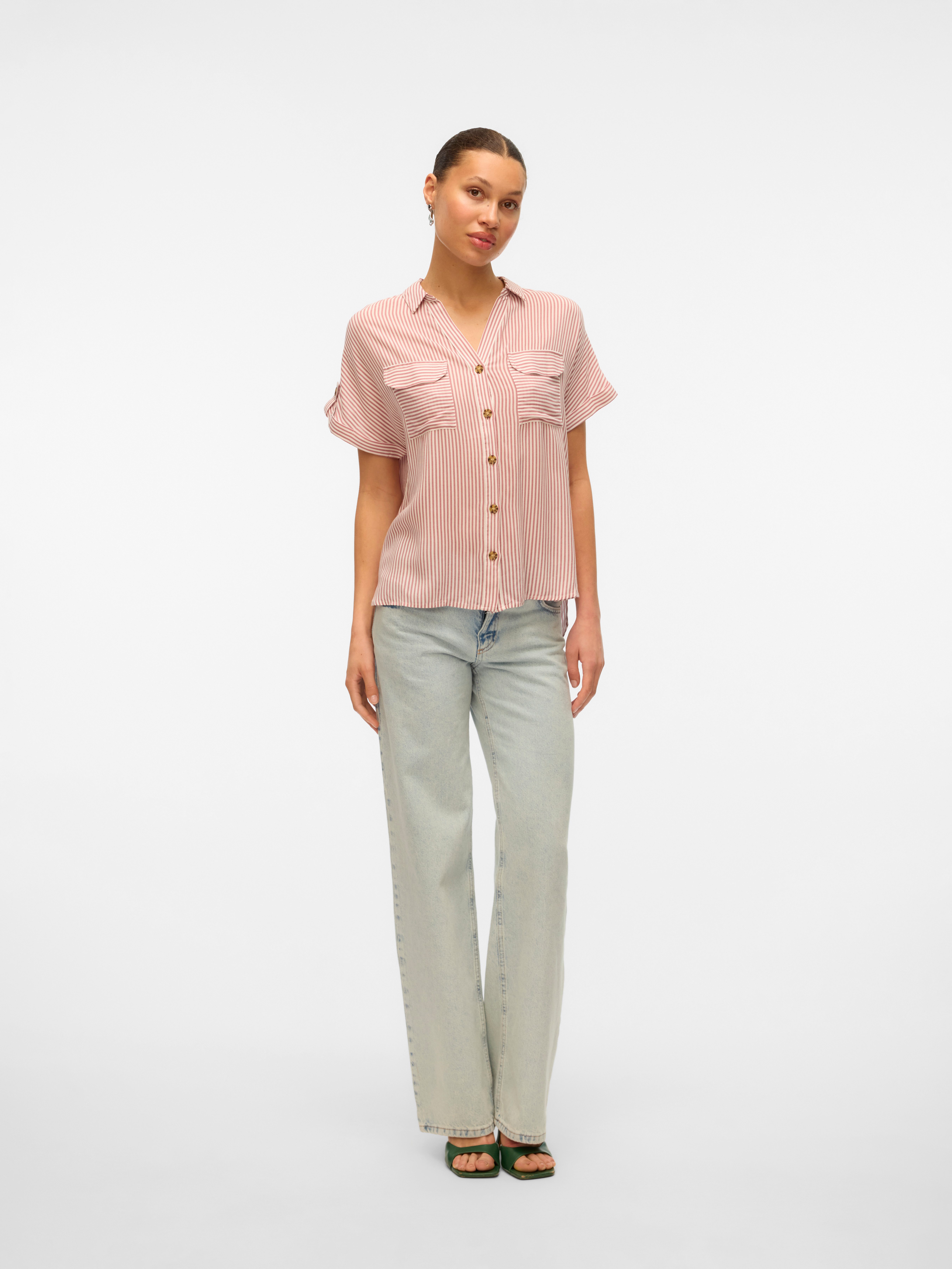 Vero Moda Overhemdblouse VMBUMPY S/S SHIRT WVN GA NOOS