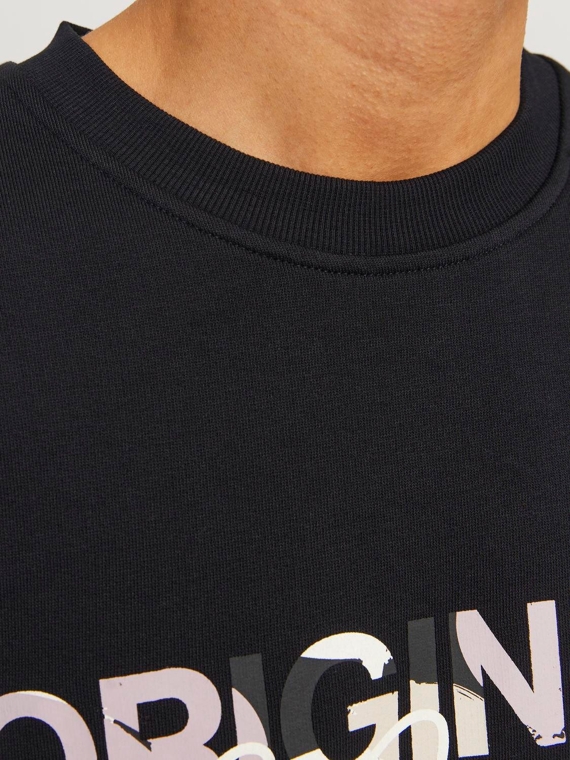 Jack & Jones Sweater JORARUBA AOP BRANDING SWEAT CREW NECK