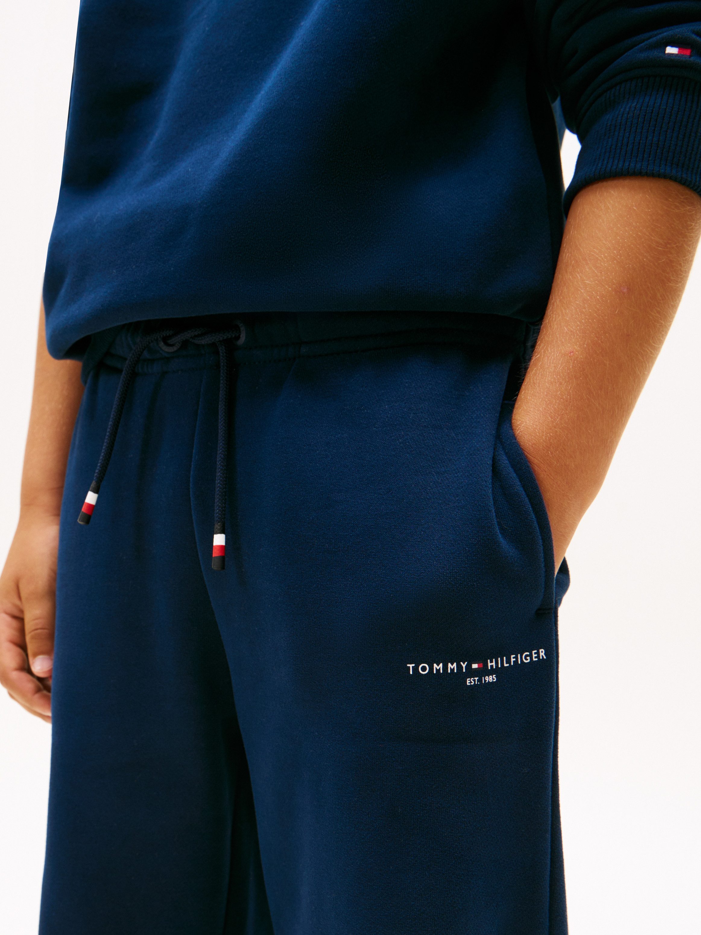 Tommy Hilfiger Shirt met lange mouwen en broek MINI CORP C-NECK SWEATSHIRT SET (2-delig)