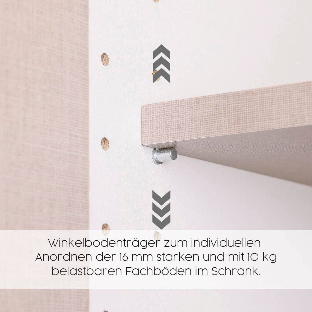 rauch Draaideurkast Kledingkast kast garderobe waskast SHINJO Grepen en voeten van massief hout met 2 lades MADE IN GERMANY