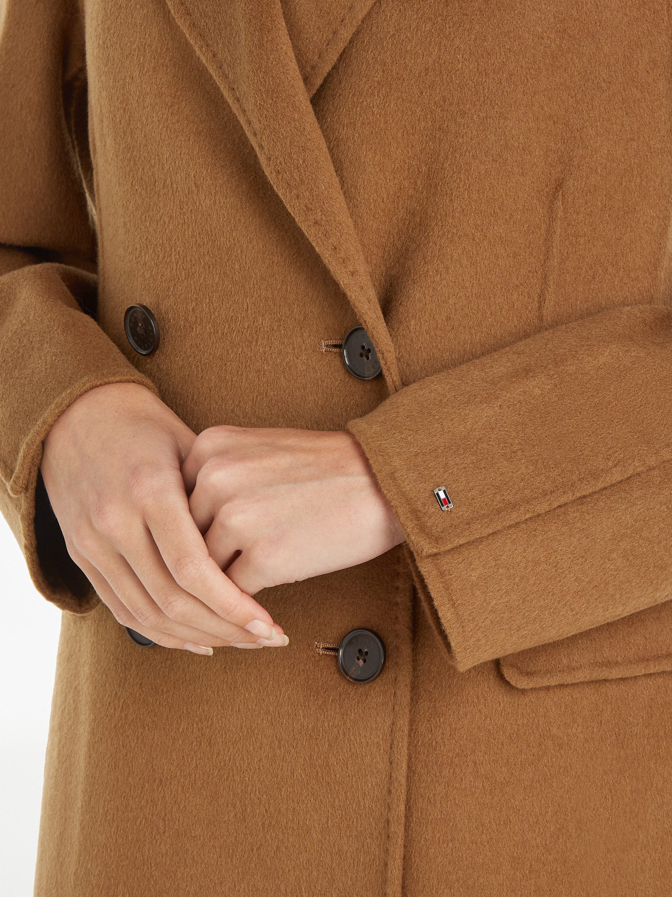 Tommy Hilfiger Winterjas MD DF WOOL BLEND DB COAT met logoborduursel