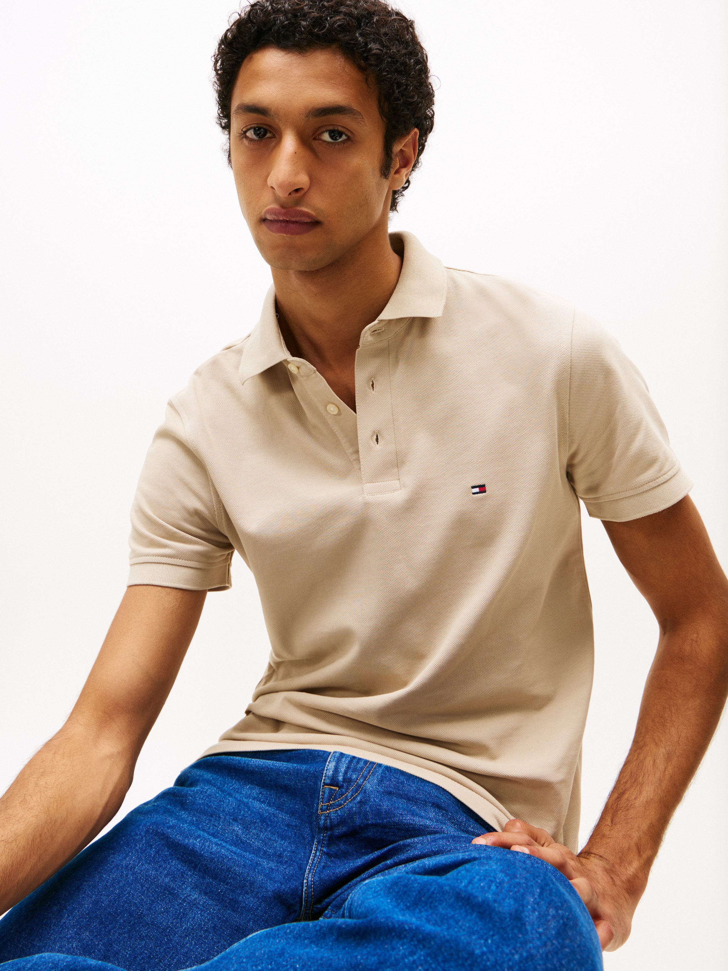 Tommy Hilfiger Poloshirt 1985 SLIM POLO hoogwaardige katoen-piqué kwaliteit