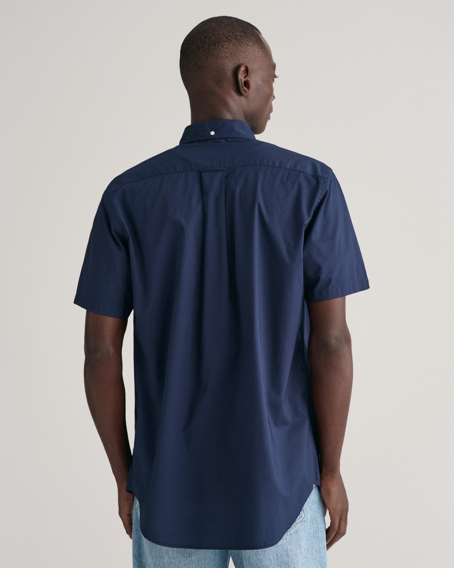 Gant Overhemd met korte mouwen Regular fit poplin overhemd licht slijtvast easy care