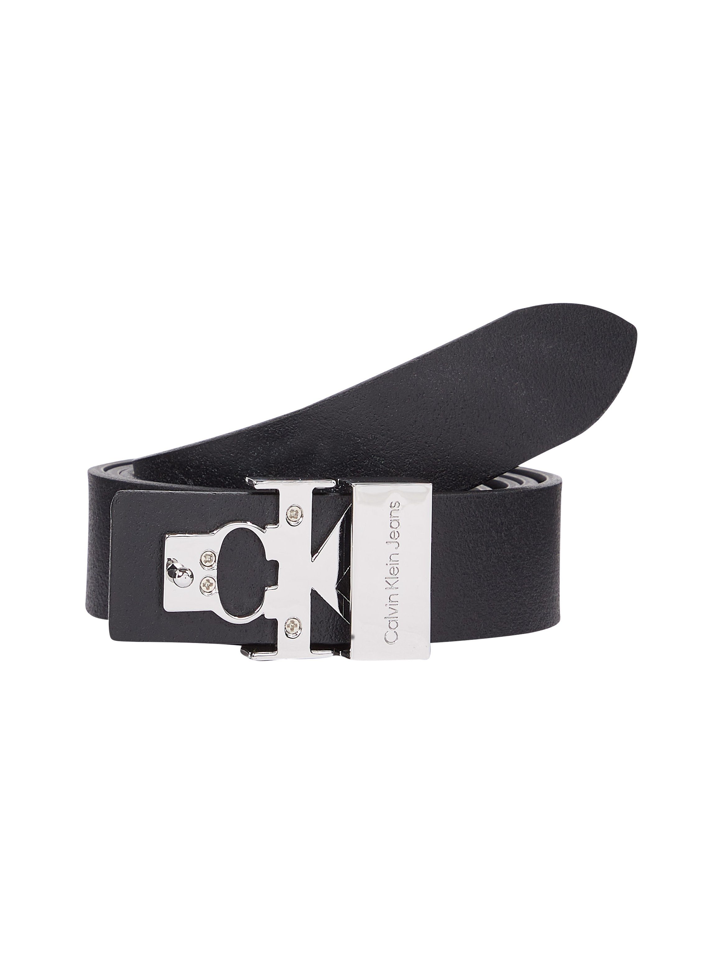 Calvin Klein Leren riem MONOGRAM HARDWARE 30MM