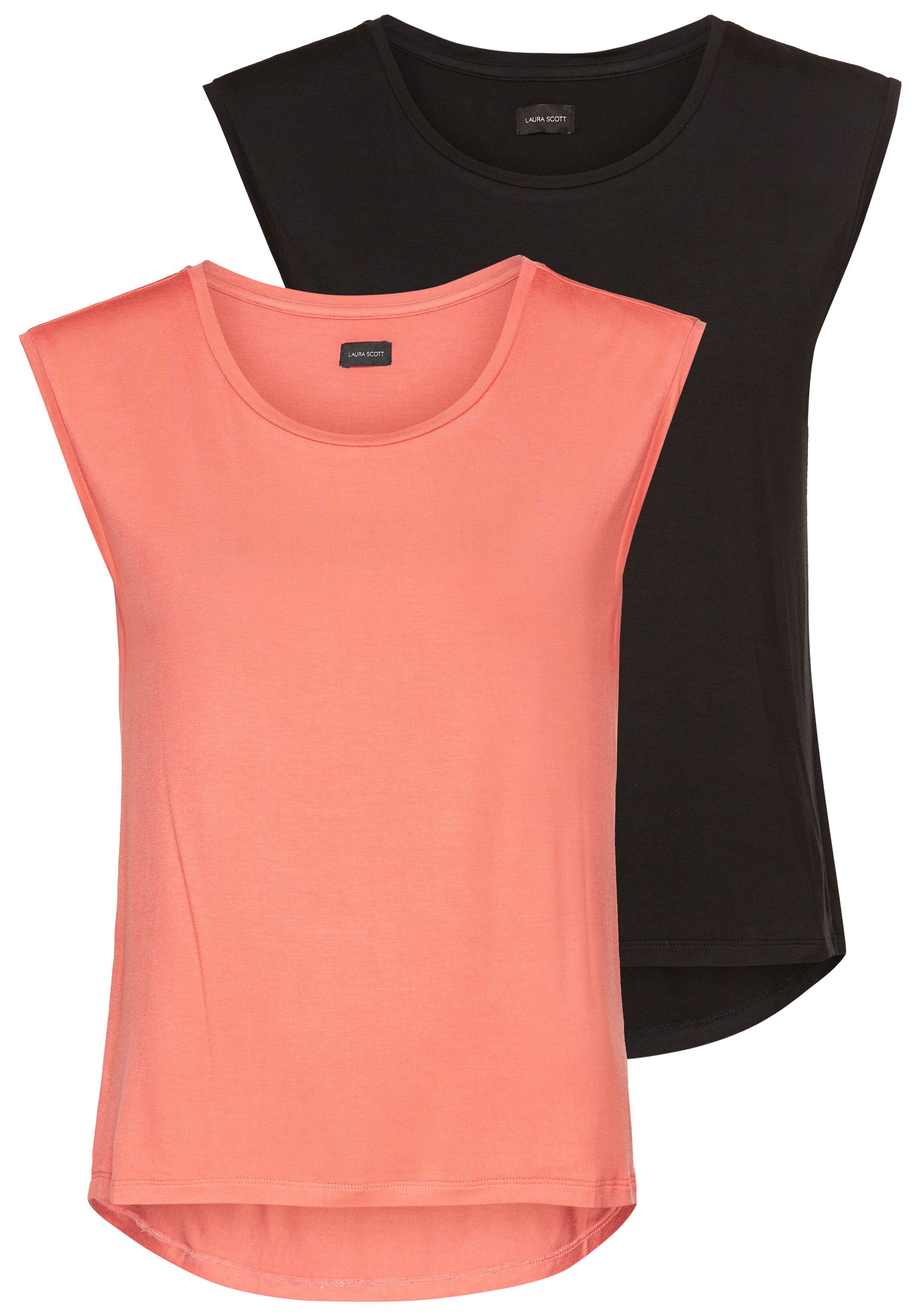 Laura Scott Top met afgeronde zoomafwerking (2 stuks)