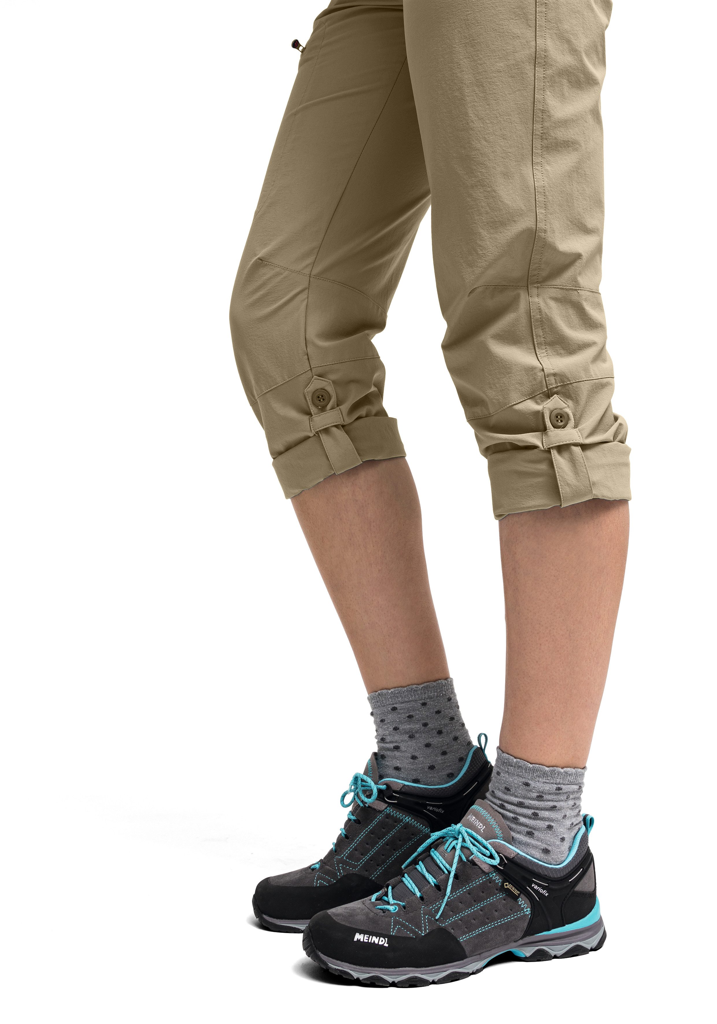 Maier Sports Functionele broek Lulaka Dames wandelbroek, ventilerende outdoorbroek met oprolfunctie