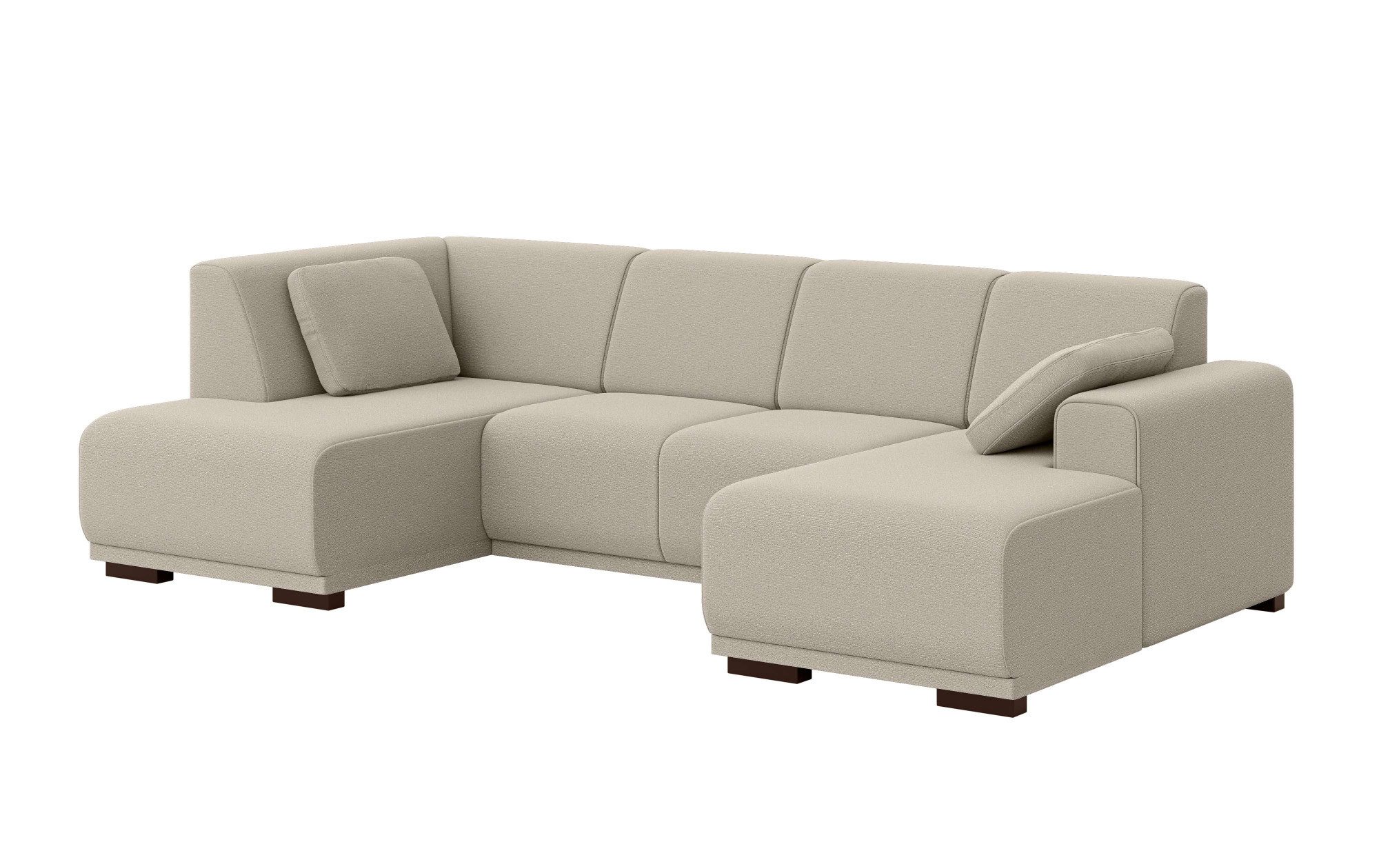 Home affaire Zithoek BORNHOLM U-vorm met chaise longue rechts/links, B/D/H: 300/162/85 cm U-vorm met golvende ondervering, chaise longue rechts of links bestelbaar