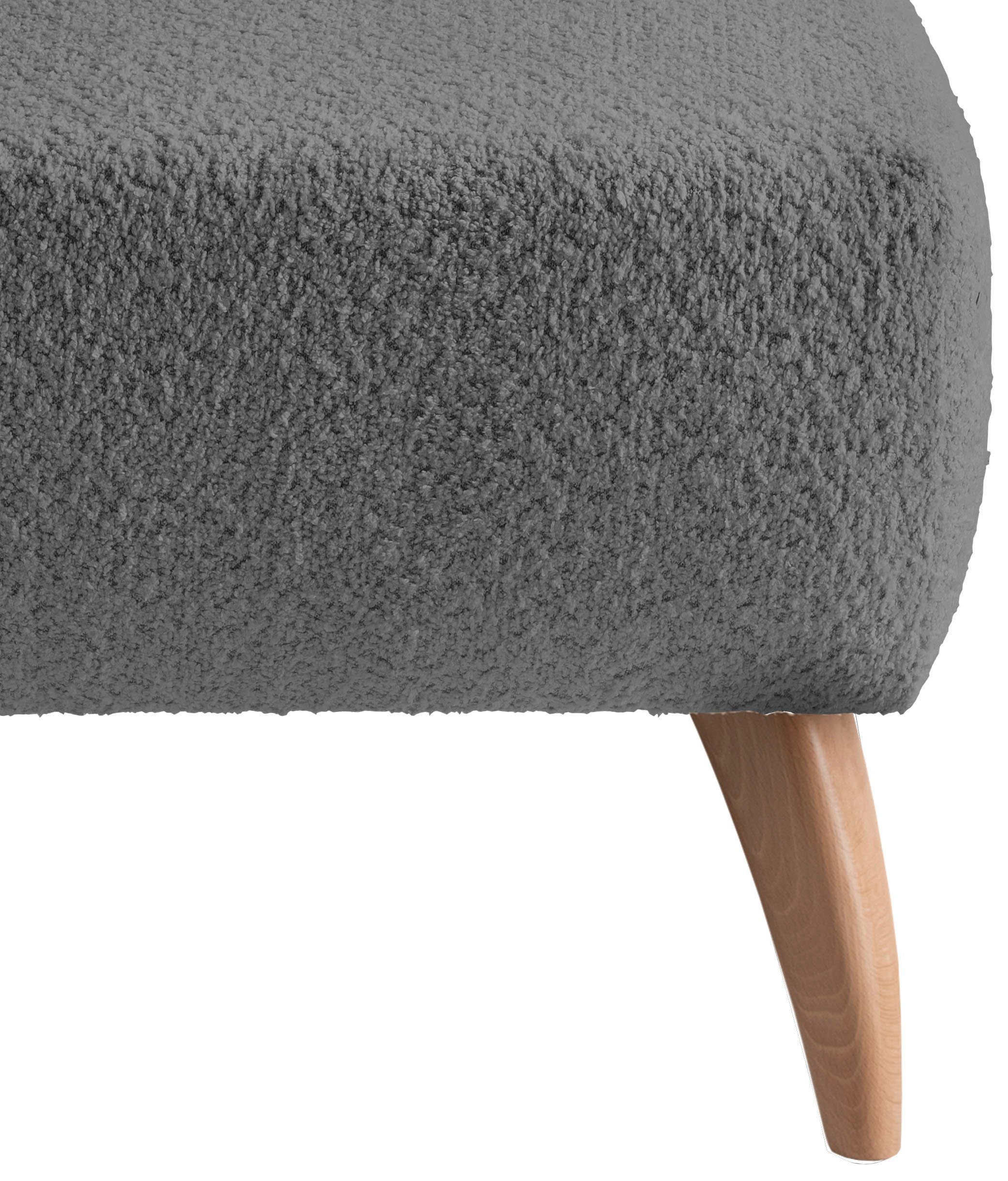 INOSIGN Hocker Colori Kleur houten poten naar keuze, verschillende stoffen, hoogwaardige stof