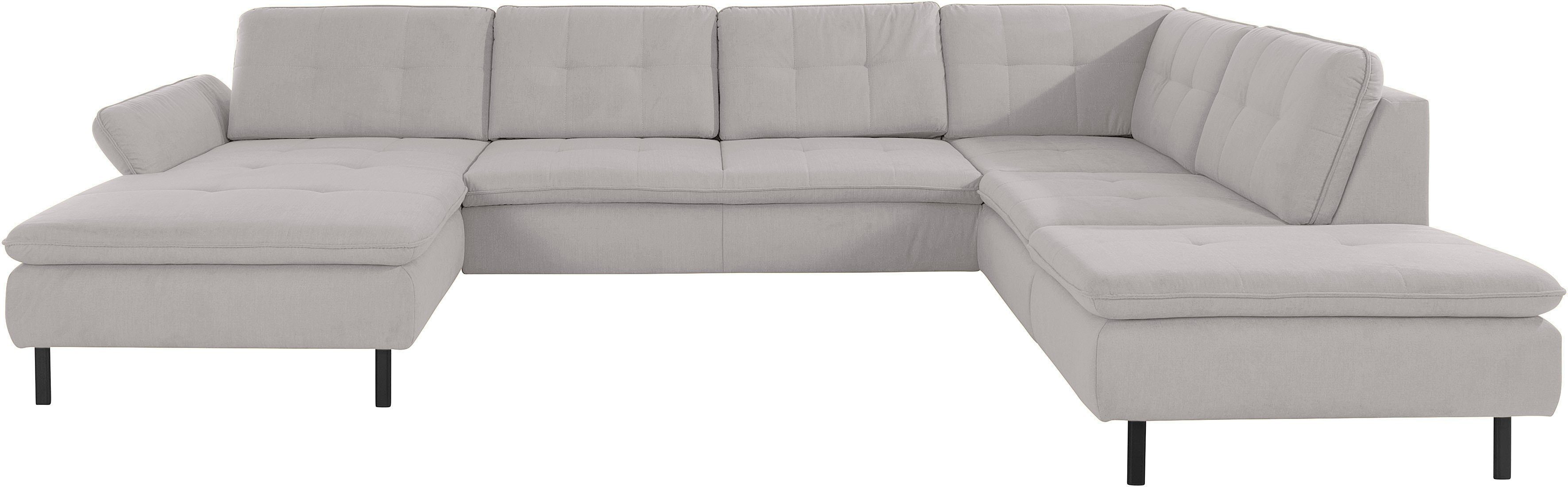 INOSIGN Zithoek Birkholm U-vorm Verstelbare armleuningen, ook in Easy Clean bekleding - met water te reinigen