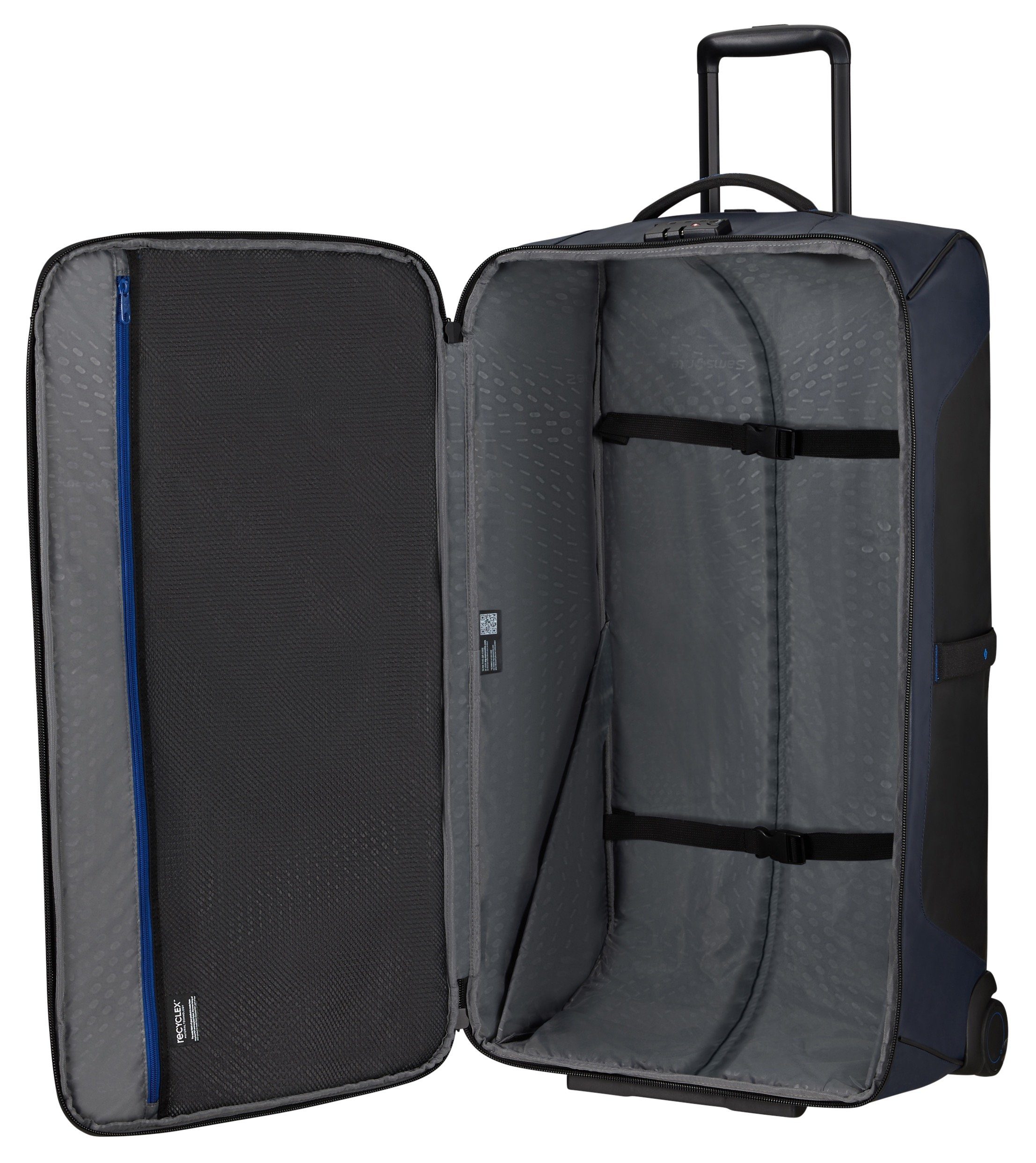 Samsonite Zachte bagage trolley ECODIVER 79 Reis tas, Trolley zachte schaal koffer TSA-cijferslot