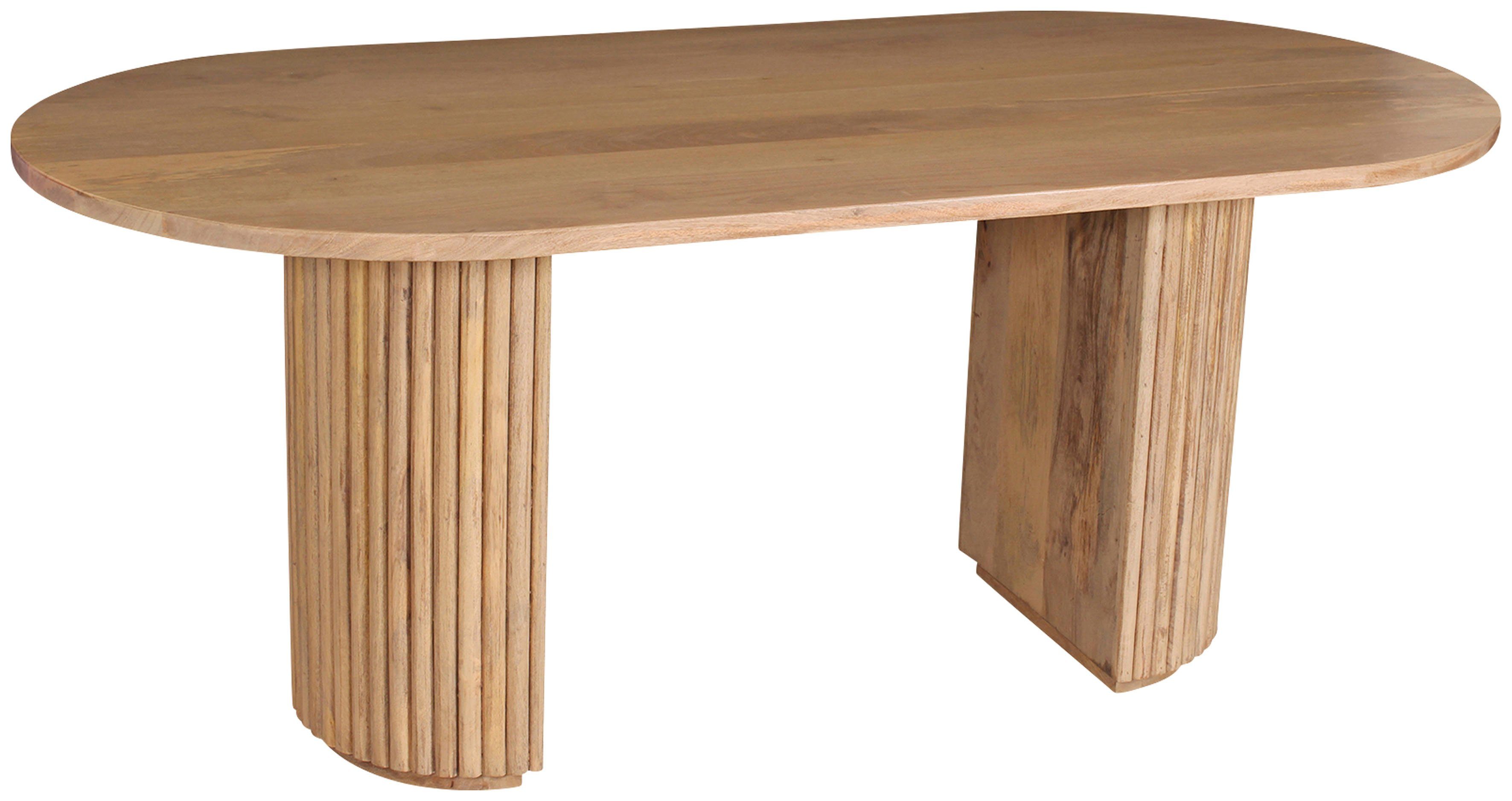 TOM TAILOR HOME Eettafel Ripped met tafelpoten in extravagante ribbel-look