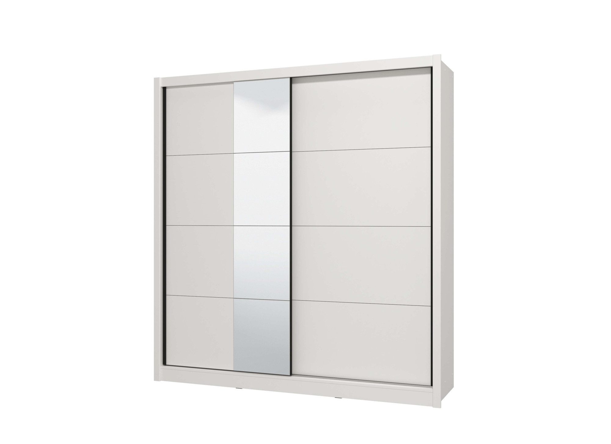 INOSIGN Schuifdeurkast Albi, slaapkamerkast, linnenkast in cashmere of wit Kledingkast met spiegel MET binneninrichting, FSC®-gecertificeerd