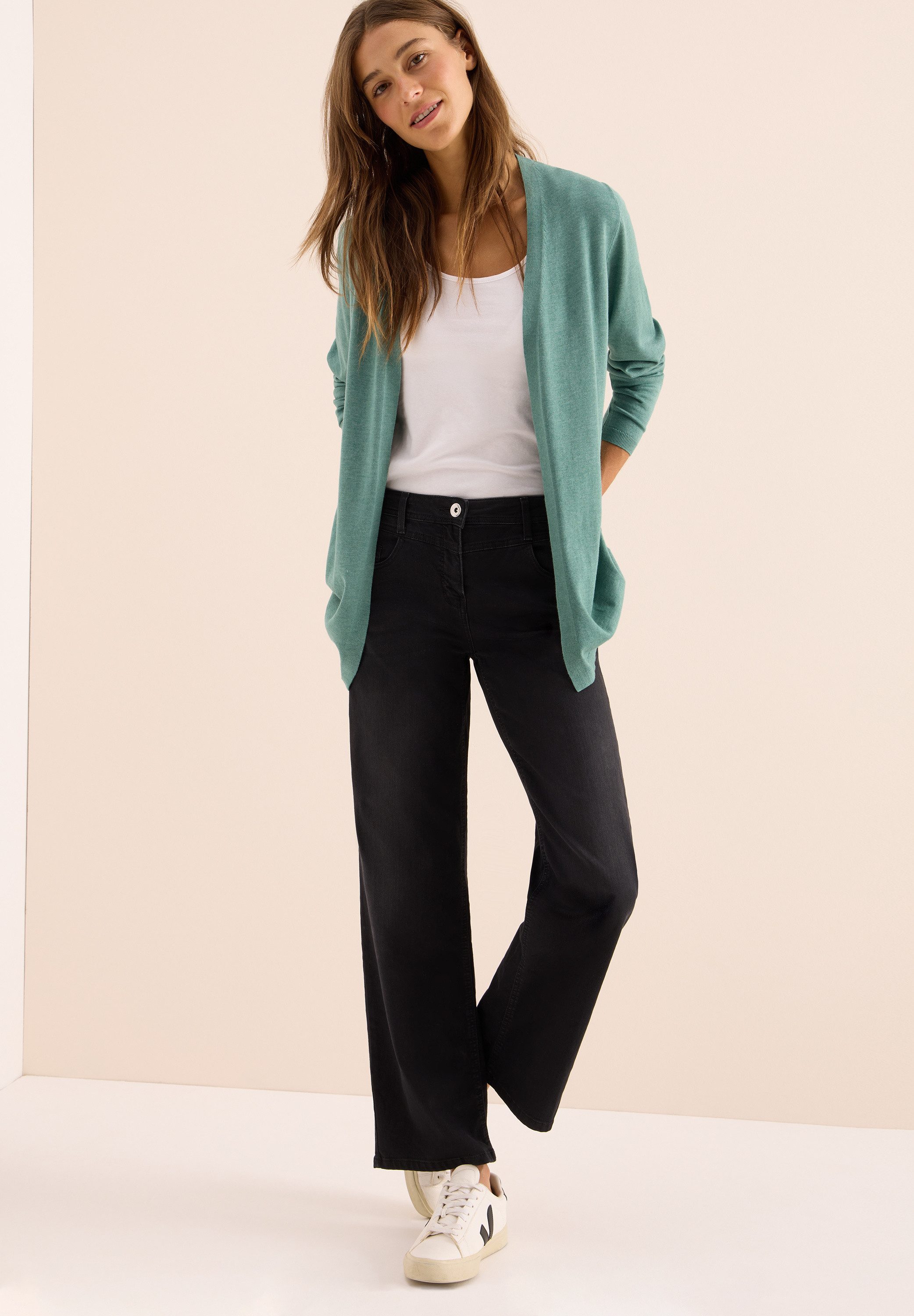 Cecil Lang vest zachte katoenmix