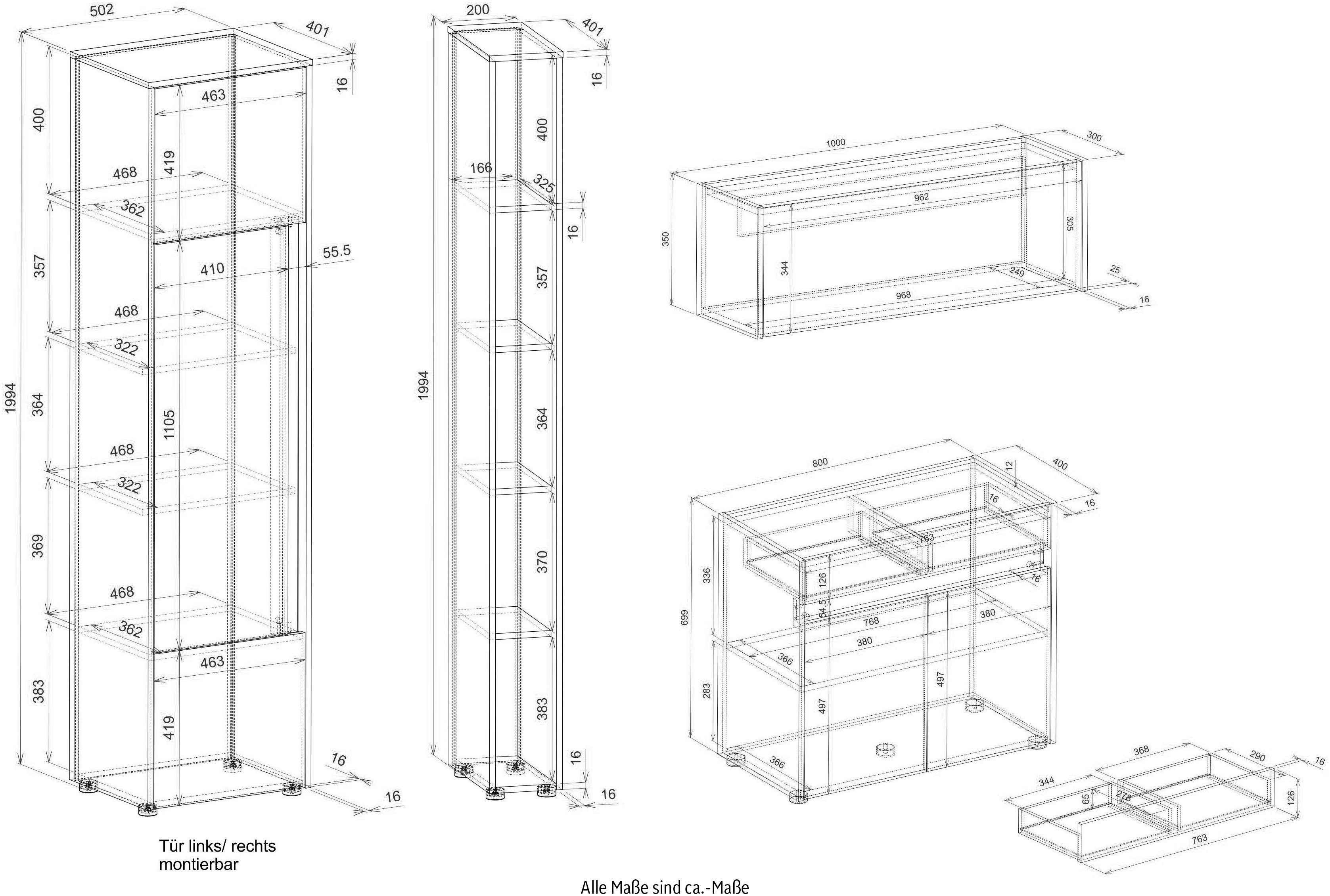 INOSIGN Set kantoormeubelen City/Giron (set, 4-delig)