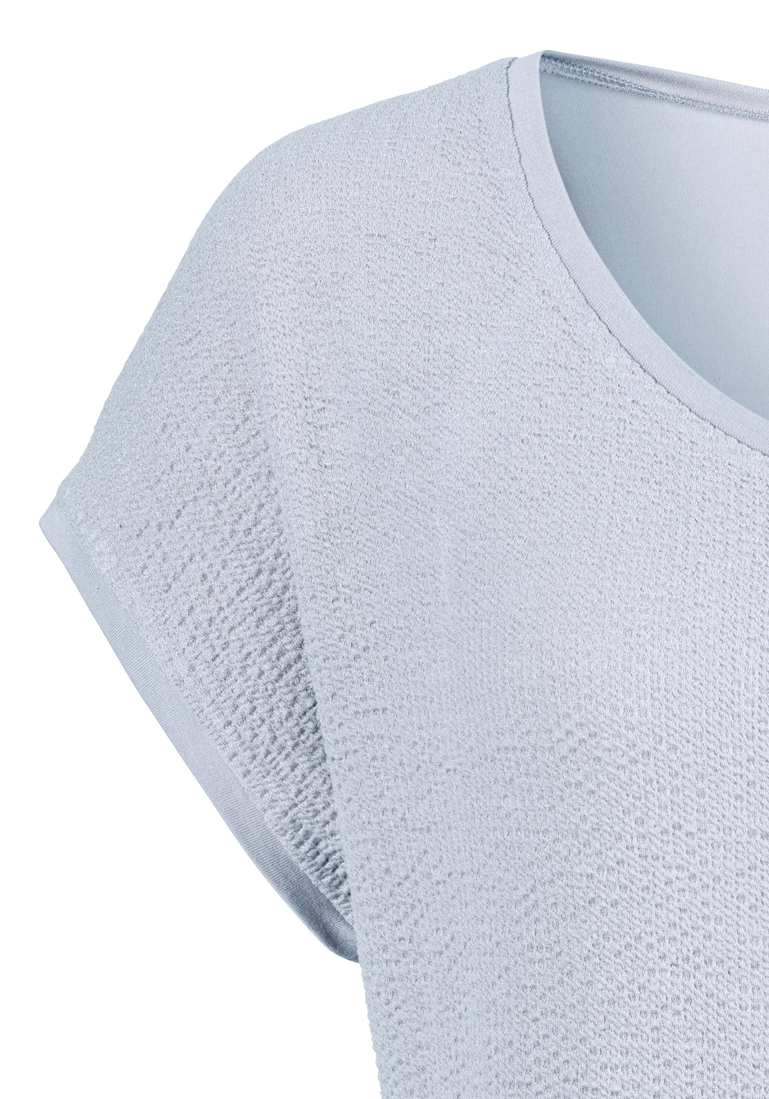 Lascana T-shirt in modieuze materialenmix