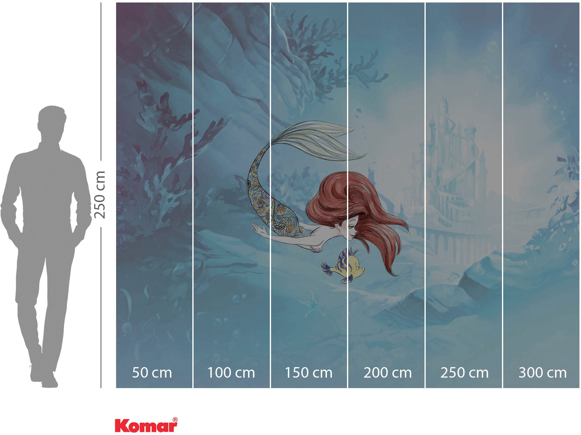 Komar Fotobehang Ariel Under the Sea (1 stuk)