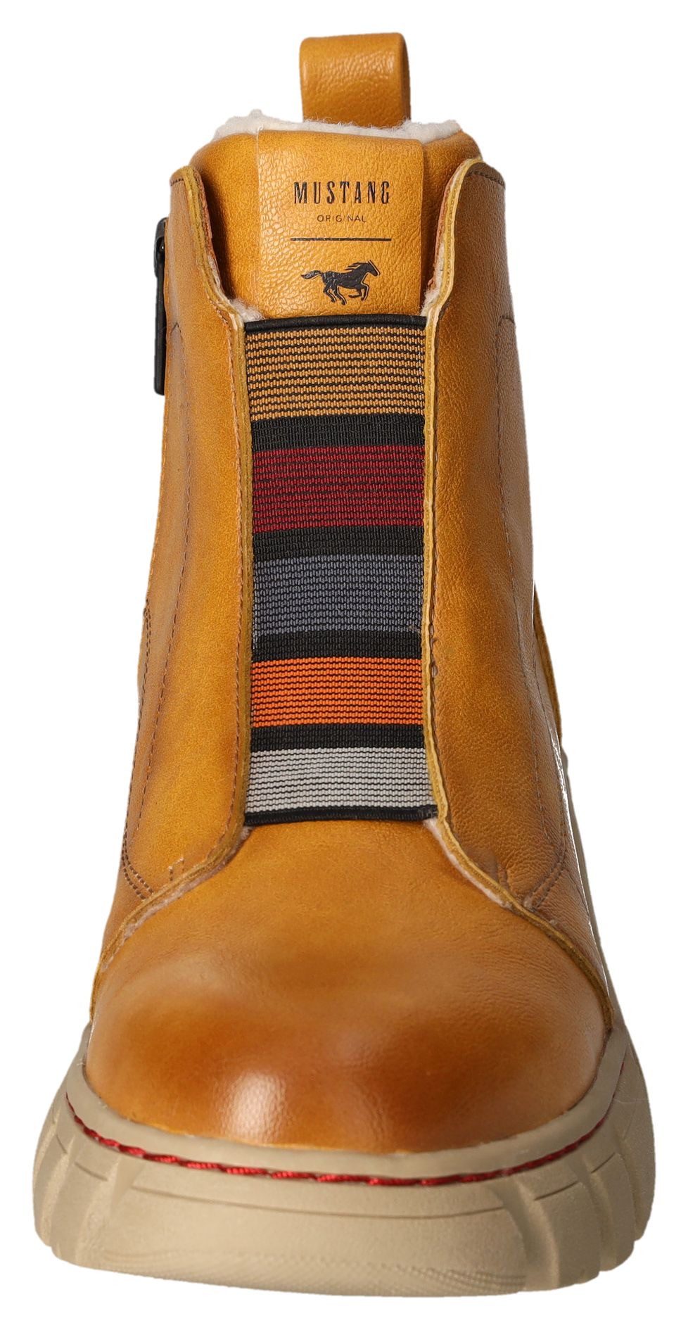 Mustang Shoes Winterlaarzen enkellaars, plateaulaarzen met elastiek voor goede pasvorm