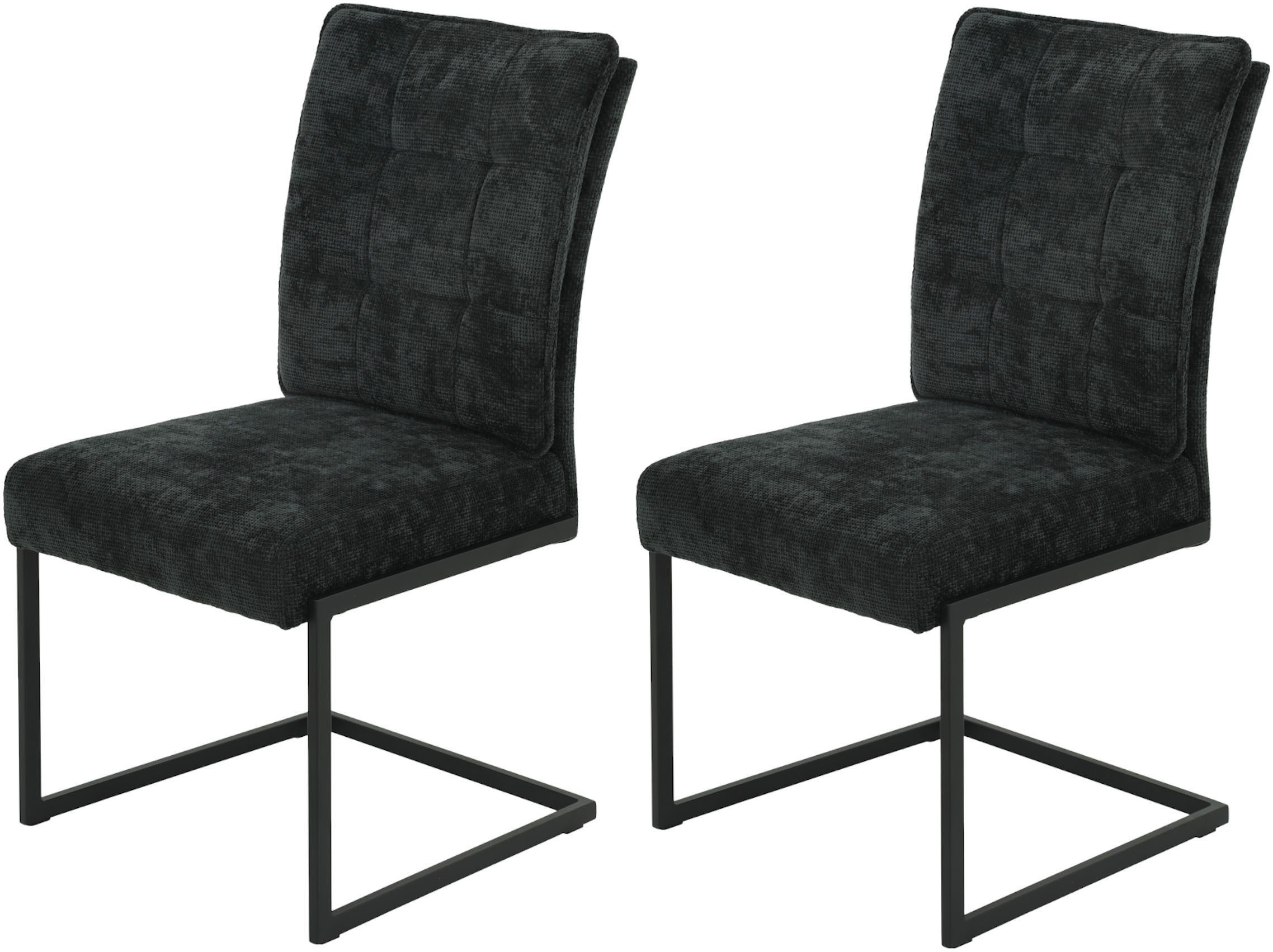 HELA Vrijdragende stoel OLIVIA eetkamerstoel XL-breedte, comfortzit, visco-elastisch schuim, greep rugleuning, met kussen (set, 2 stuks) zweefstoelen