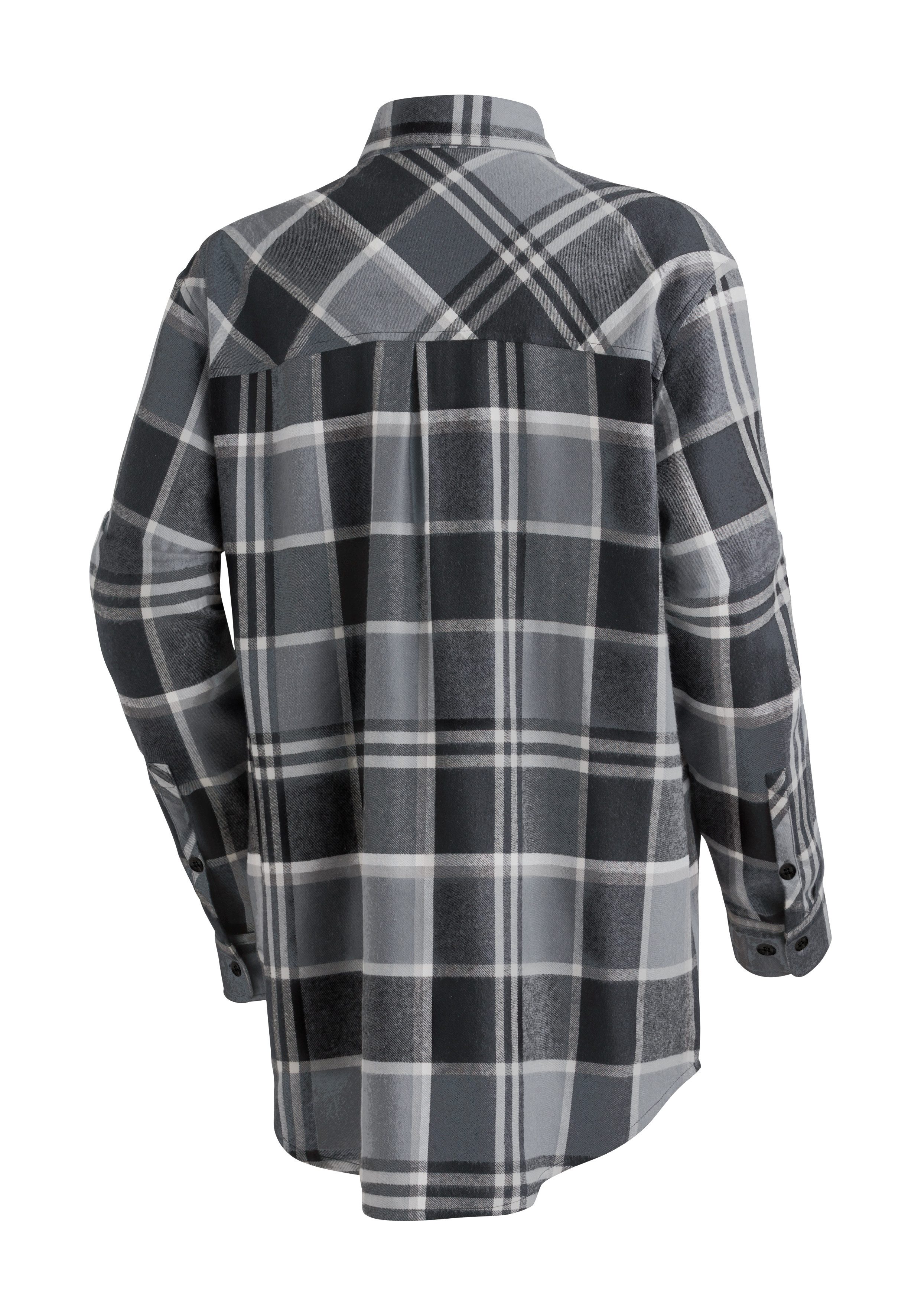 Maier Sports Flanellen blouse Predeal 2.0 W warm dames overhemd in klassieke ruitlook