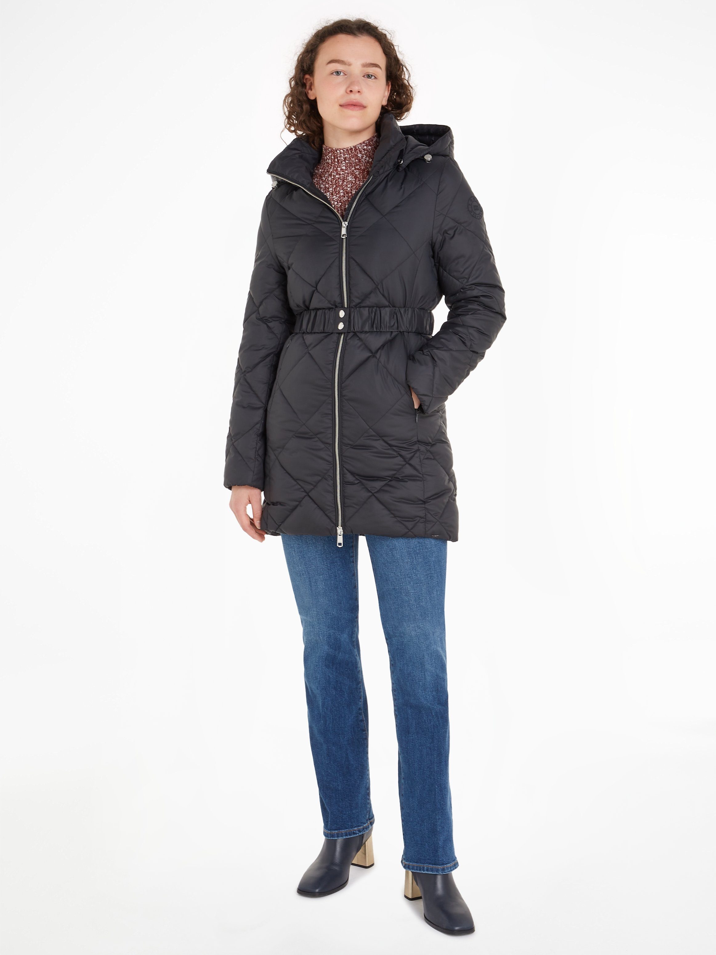 Tommy Hilfiger Gewatteerde jas ELEVATED BELTED QUILTED COAT