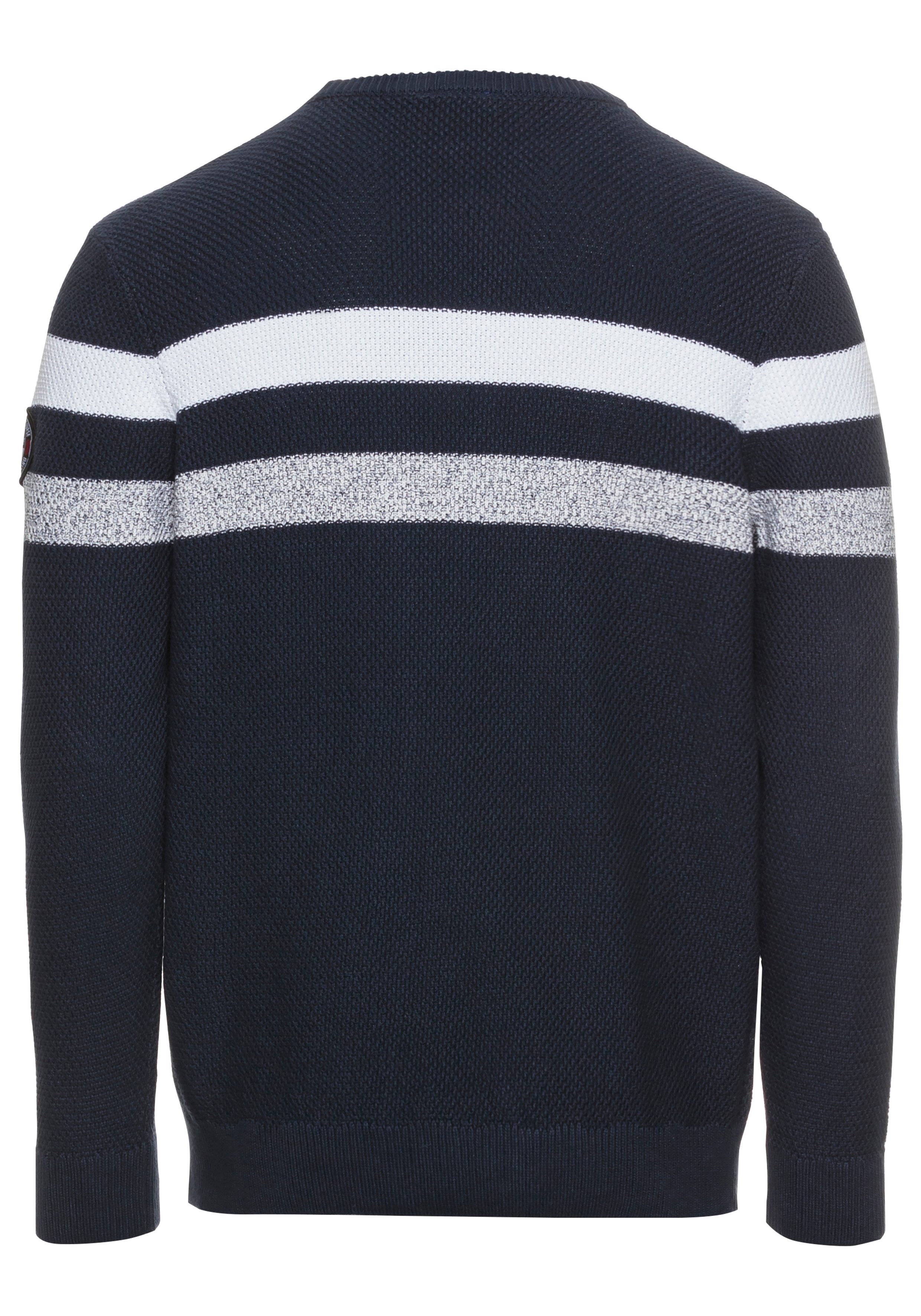 Man's World Trui met ronde hals Tot maat 5 XL in gemêleerde look