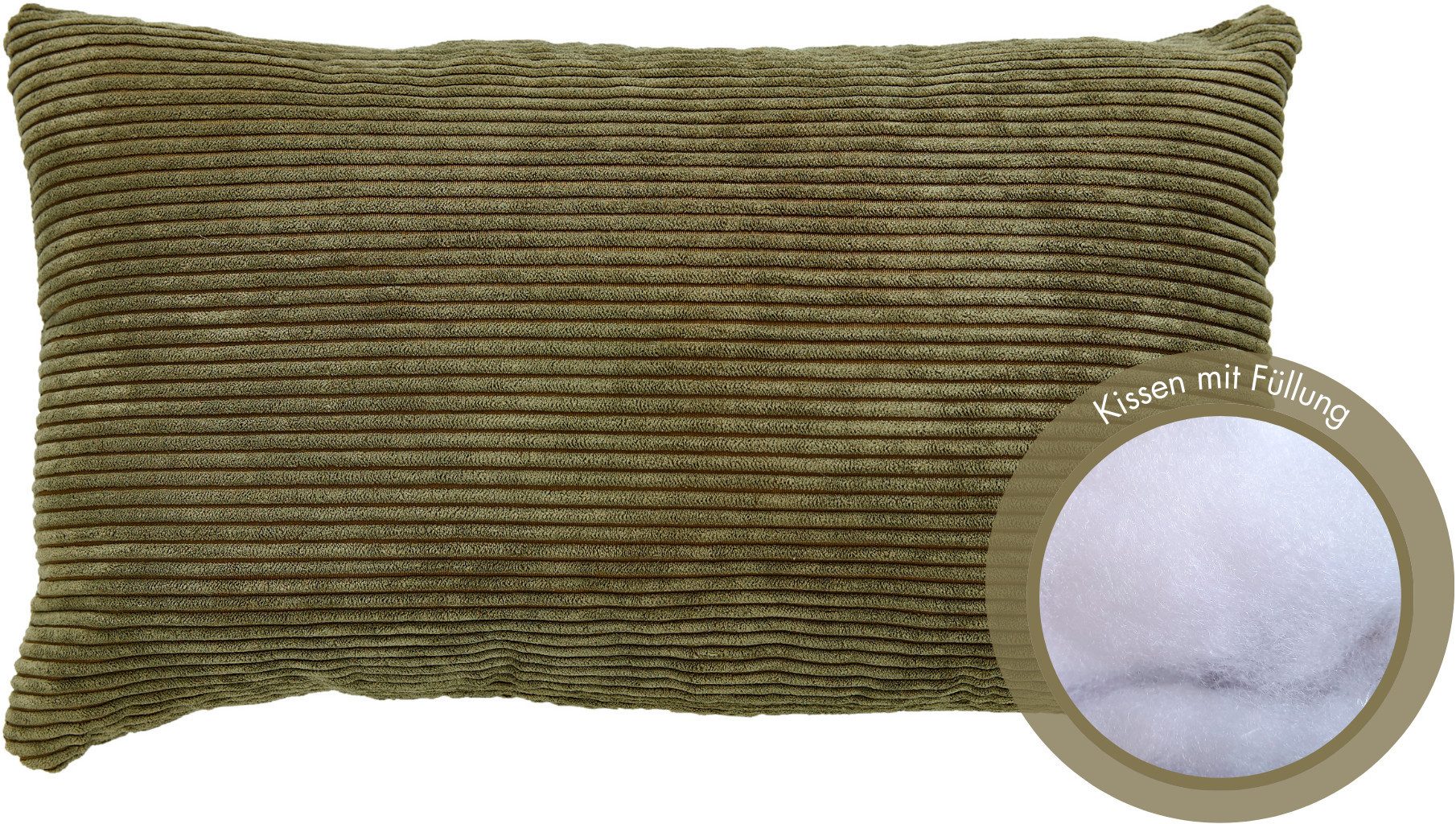 Andiamo Sierkussen Cord kussen Emy, kussenhoes met vulling Sierkussens, vierkant, 40x40 of 30x50 cm, ook verkrijgbaar als 4-delige set (1 stuk)