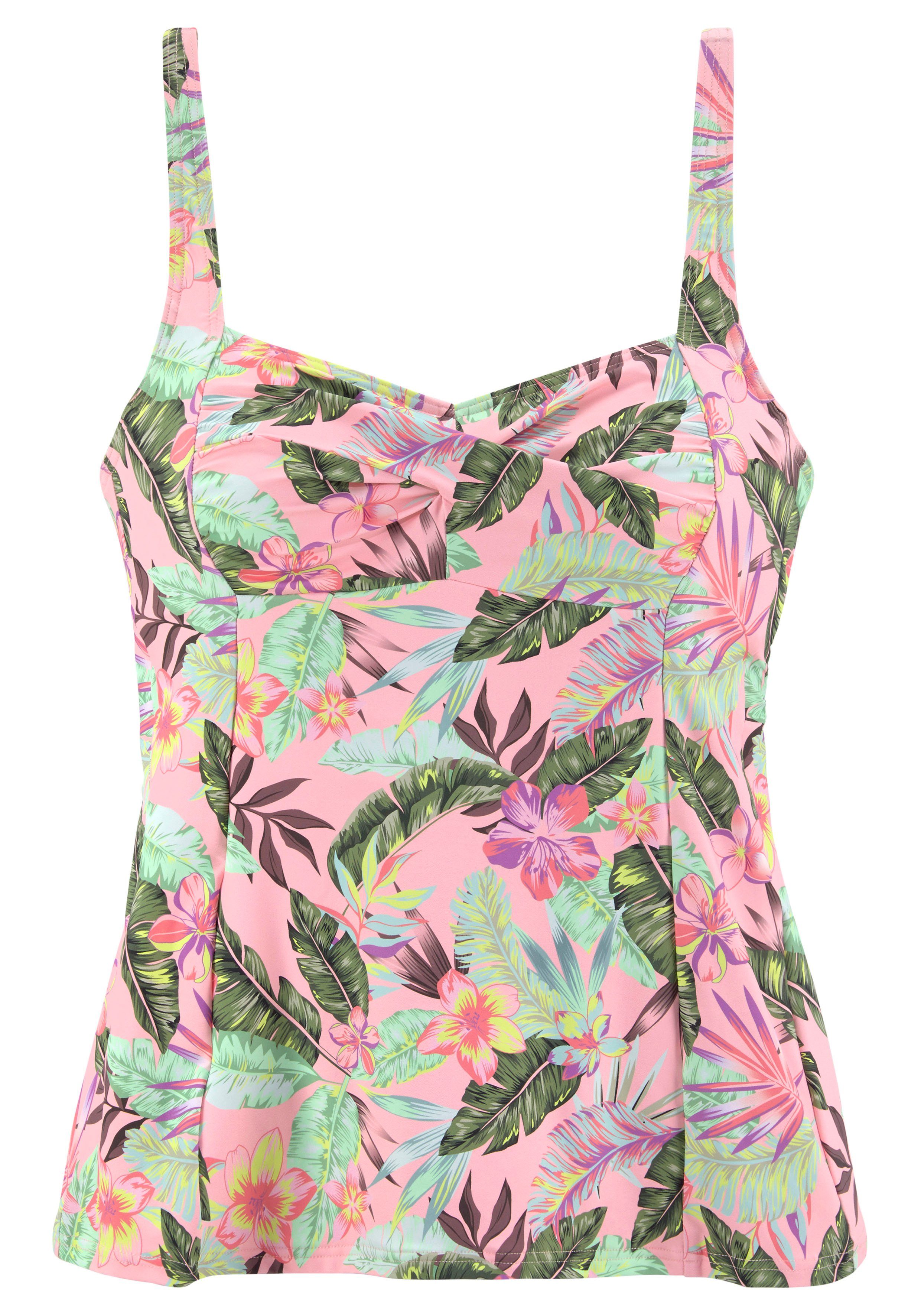 s.Oliver RED LABEL Beachwear Beugeltankinitop AZALEA met tropische print