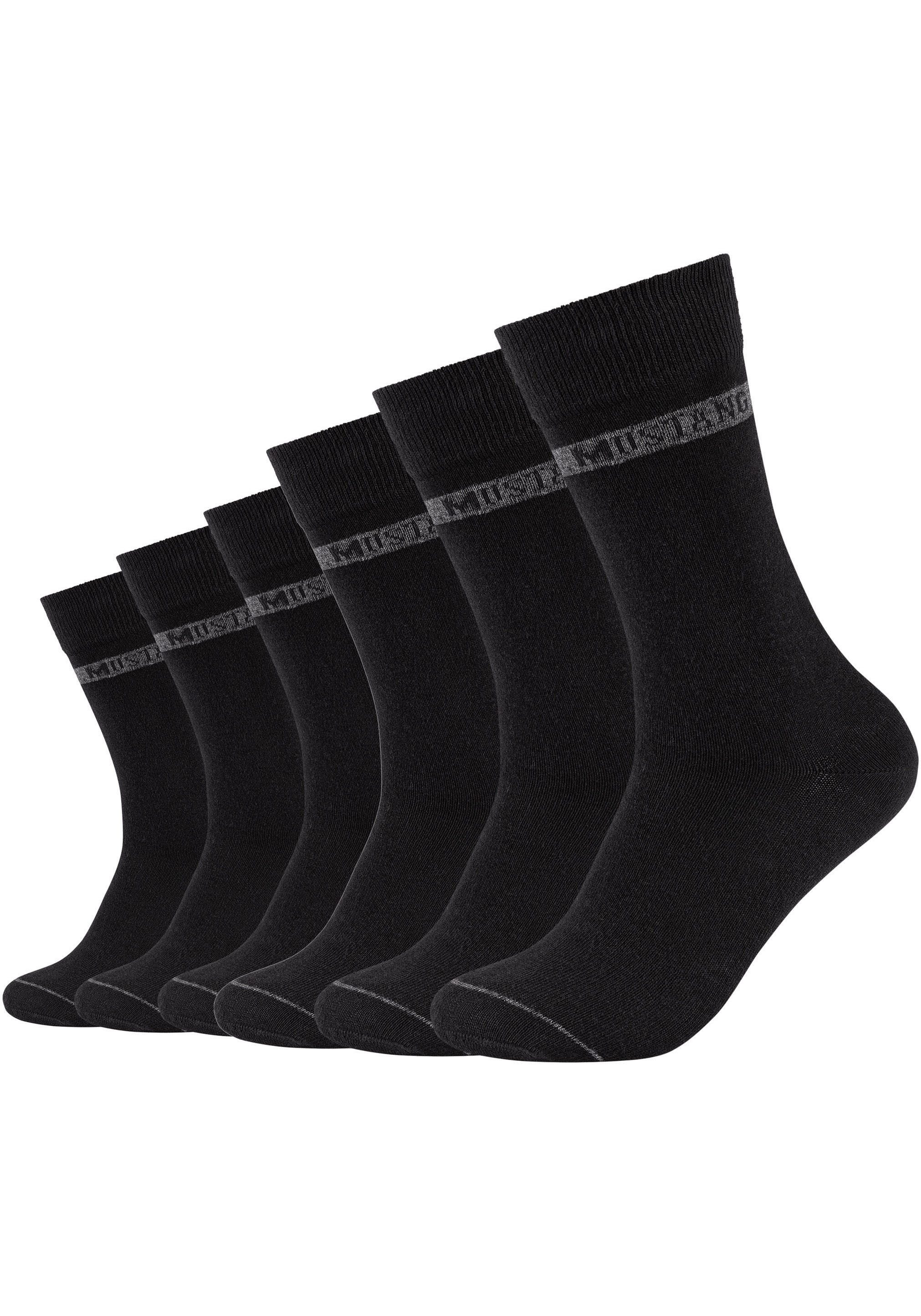 MUSTANG Sokken Casual met zachte en elastische comfortband (Set van 6)