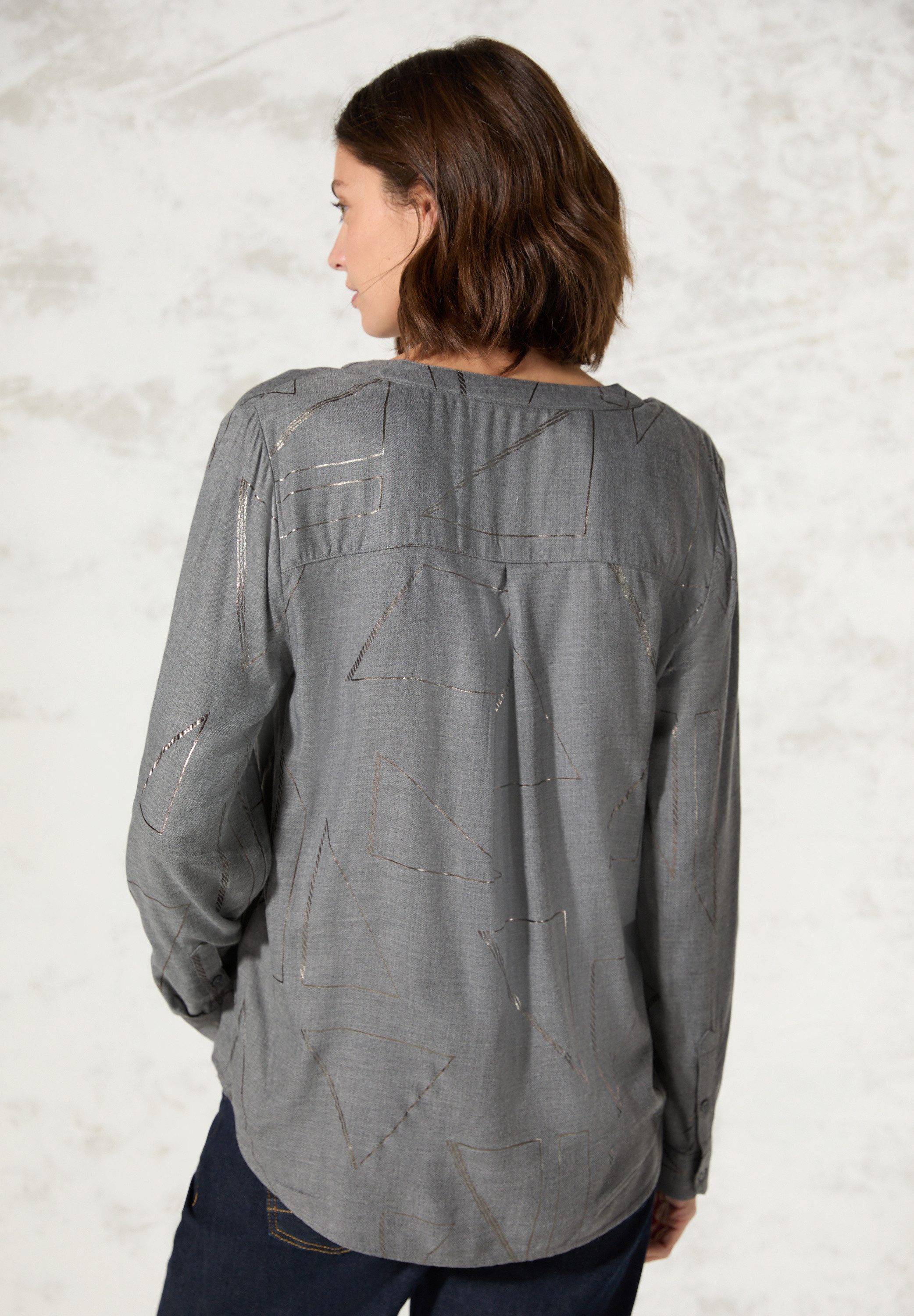 Cecil Blouse met lange mouwen met folieprint