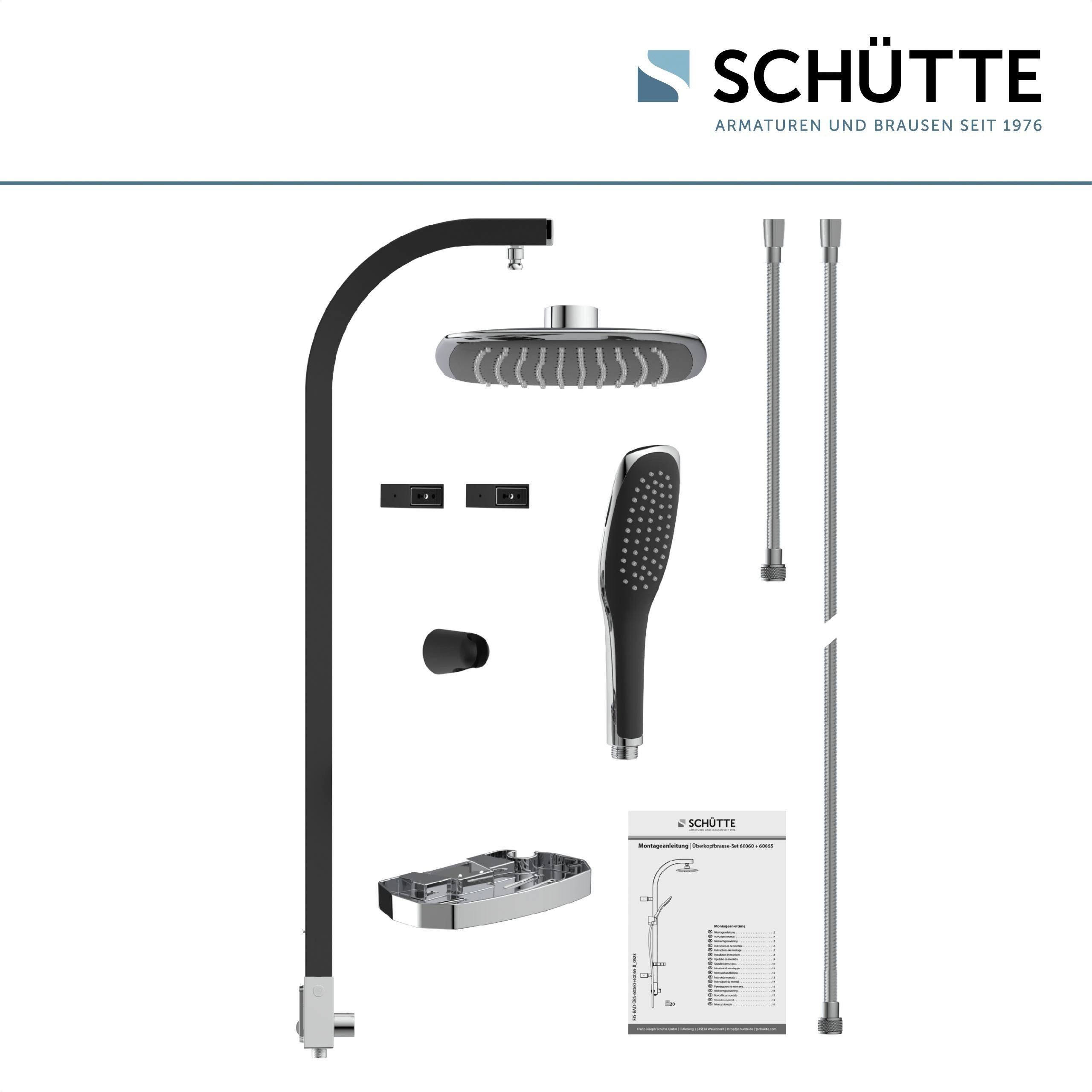 Schütte Slang en handdouche Madagaskar inclusief waterbesparende afdichting, antikalk, afneembaar zeepbakje (set)